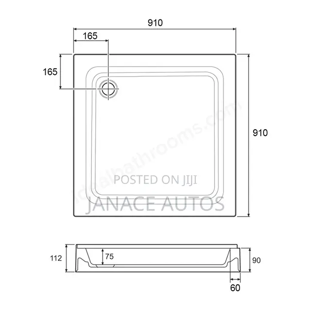 Mira Flight Square Shower Tray 4 Upstands 900x900mm White