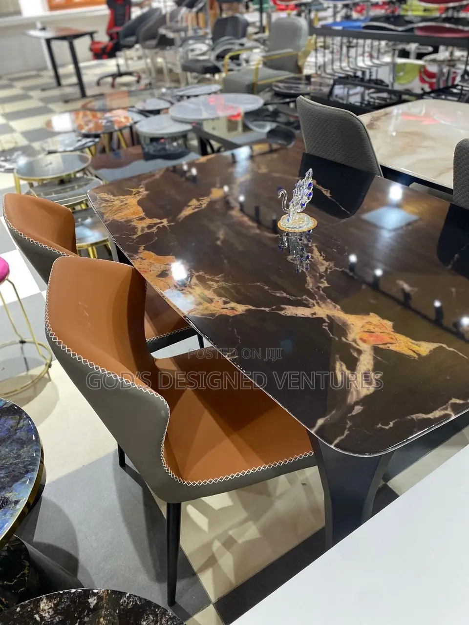 Classic and Modern 4 Seater Marble Dining Set