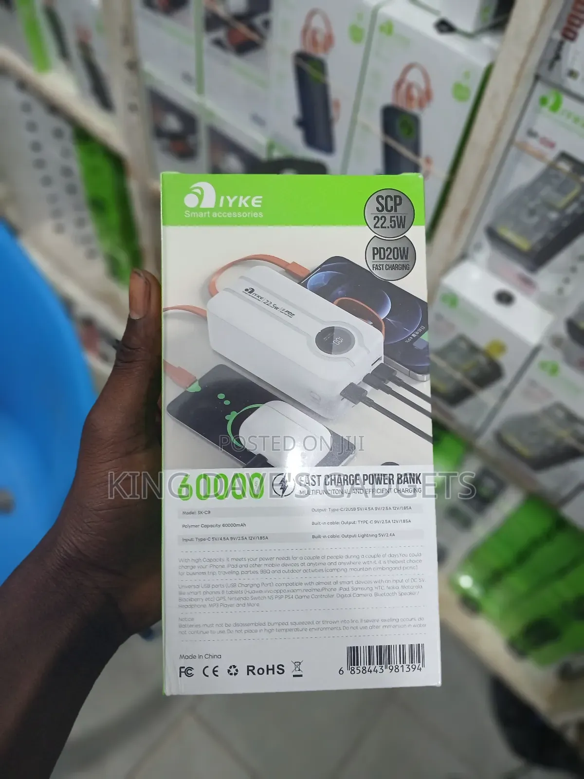 Iyke Sk-C9 60000mah Fast Charge Power Bank.
