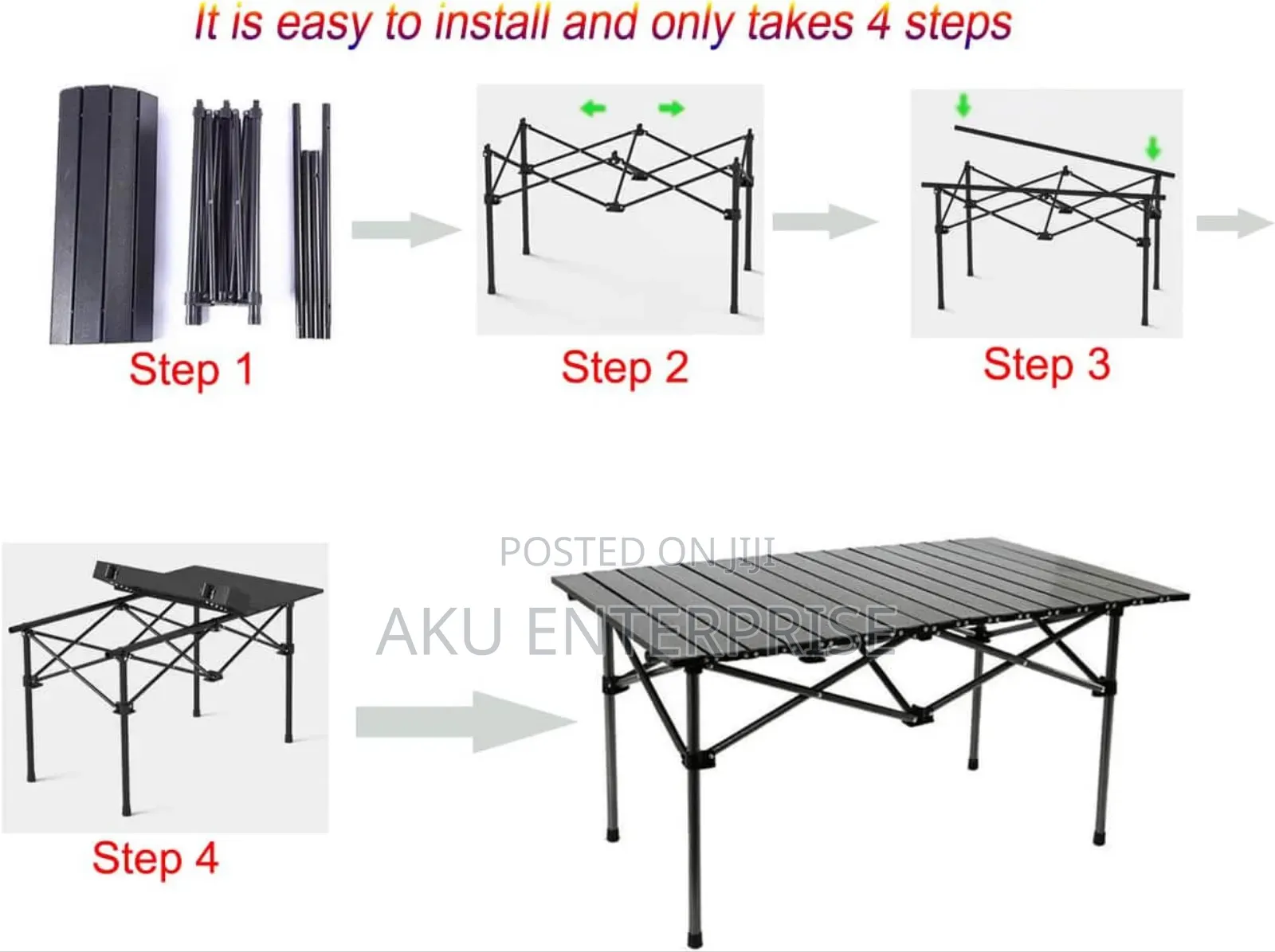 Portable Utility Table Length: 95cm