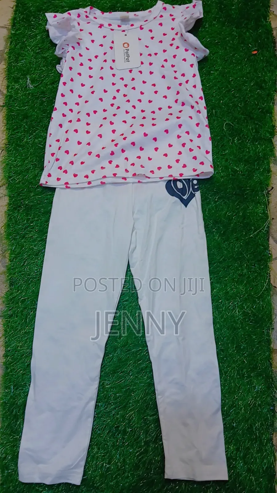 Girls Cotton Shirt With White Leggings