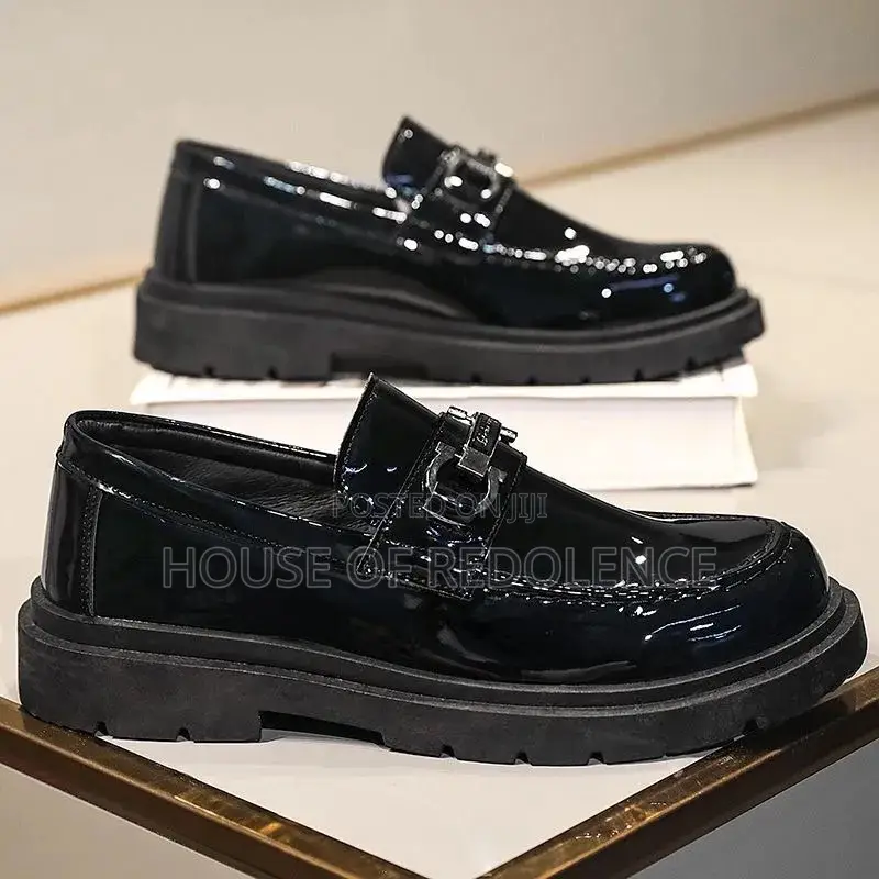Dr. Martens Chunky Miu Miu Patent Leather Platform Loafers