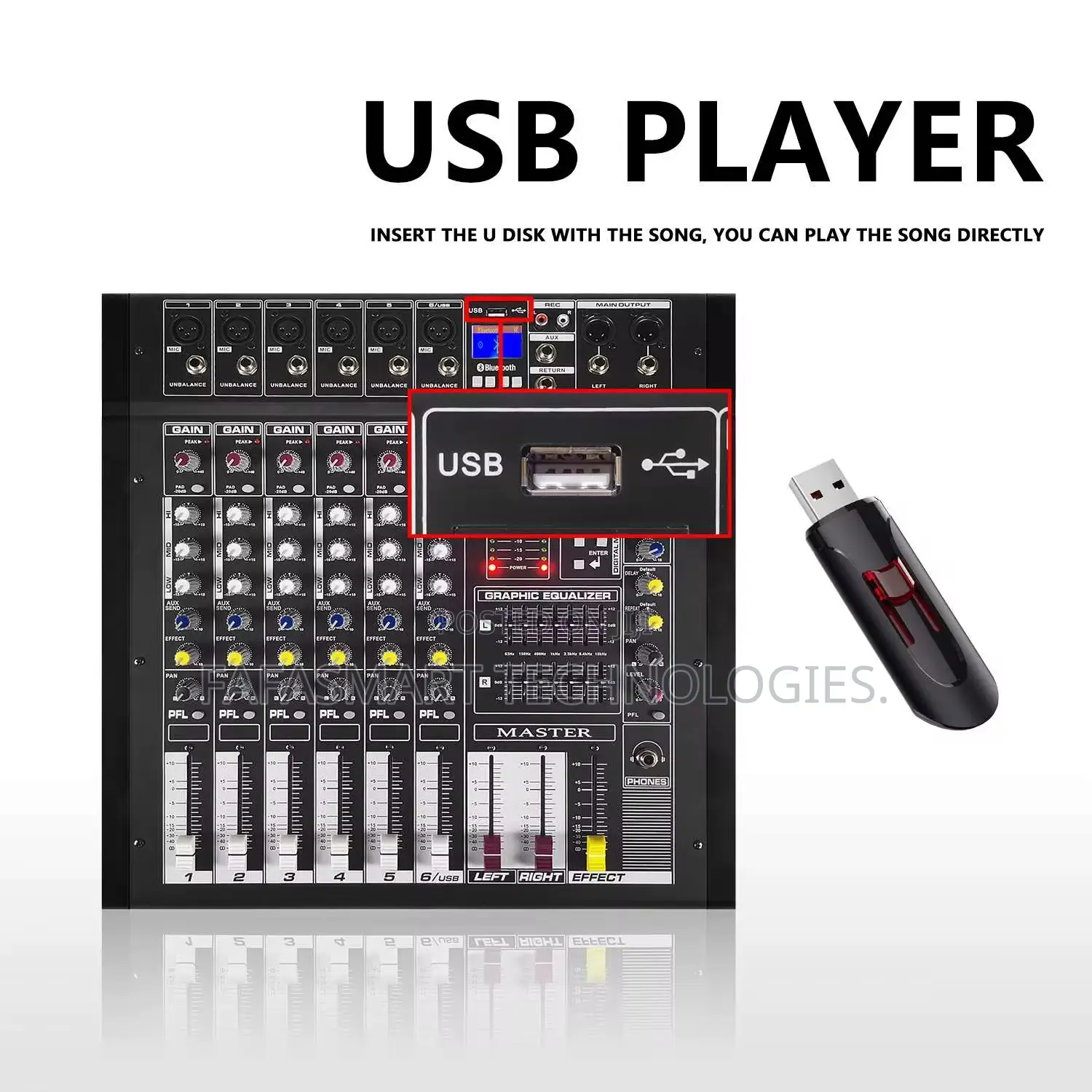 6channel Powered Mixer
