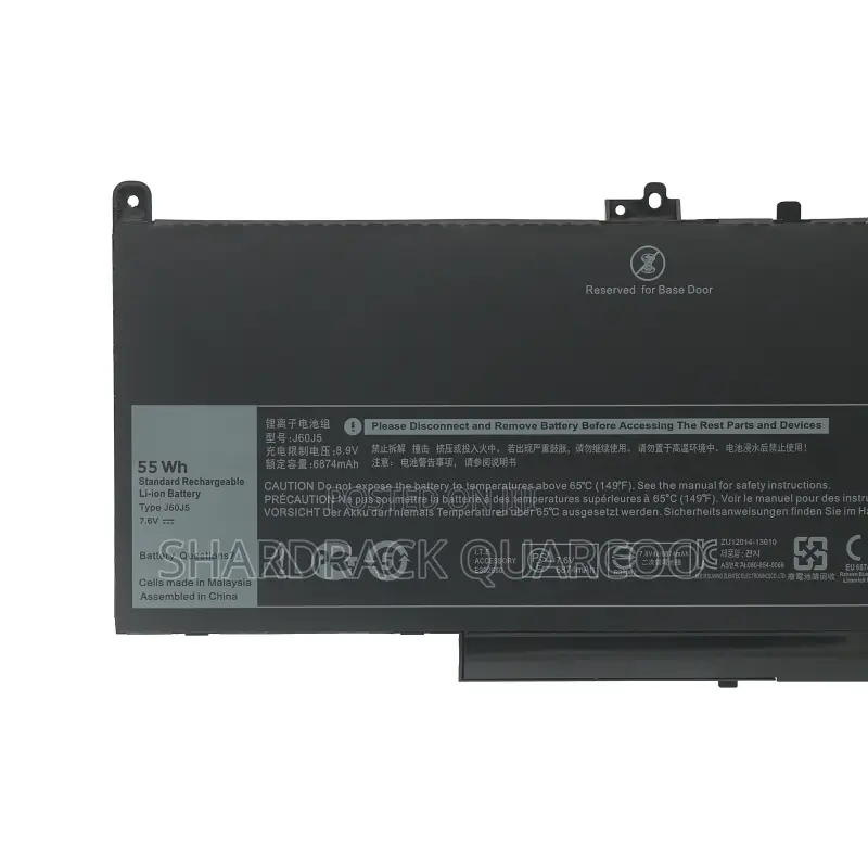 J60j5 7.6v 55wh Laptop Battery for Dell Latitude E7270 E7470