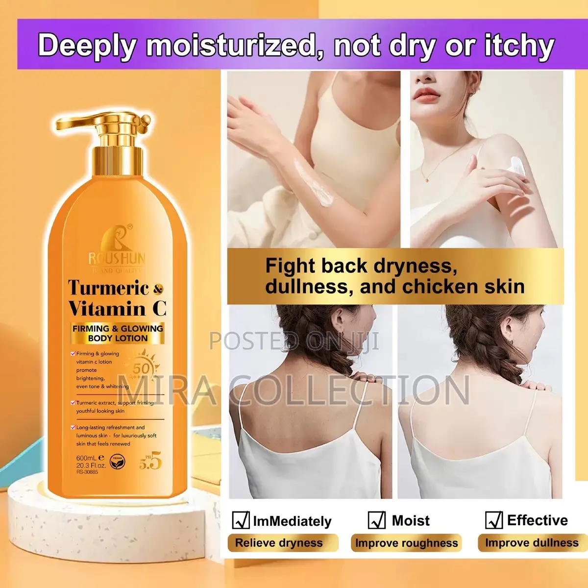 Roushun Tumeric and Vitamin C Body Lotion