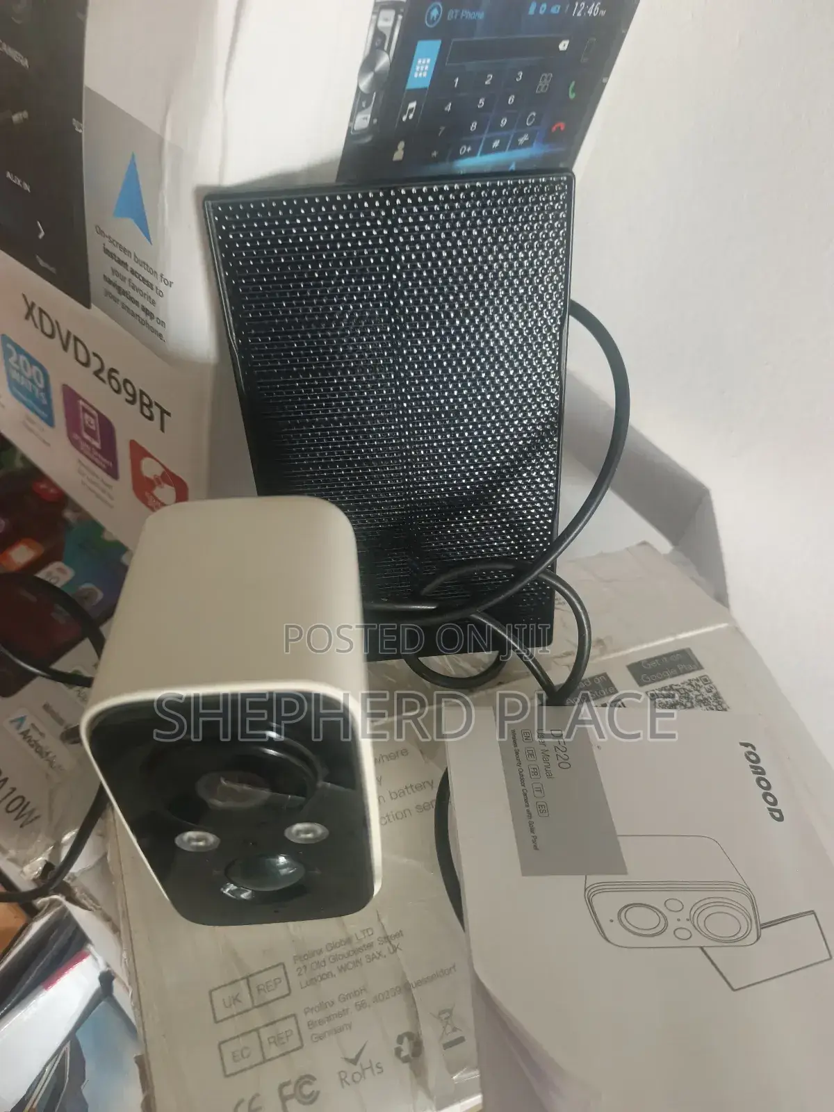 Foaood Df220 Wireless Security Outdoor Camera With Solar Panel