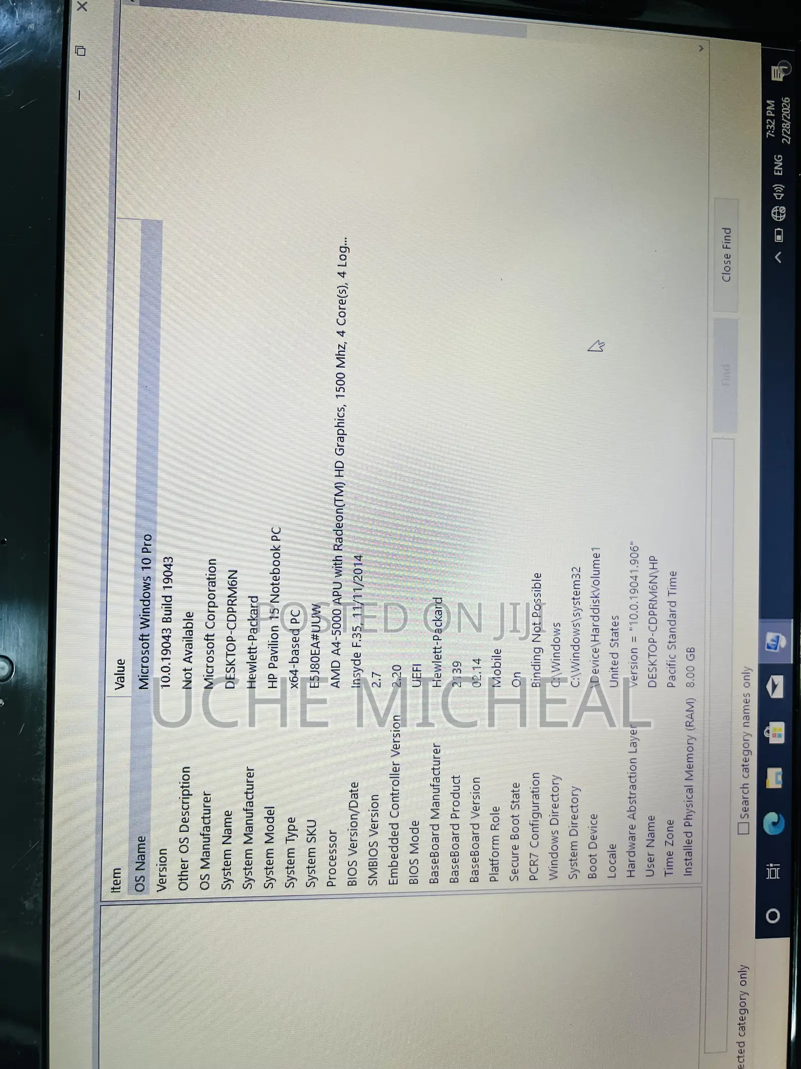 Laptop HP Pavilion 15 8GB AMD A4 HDD 500GB