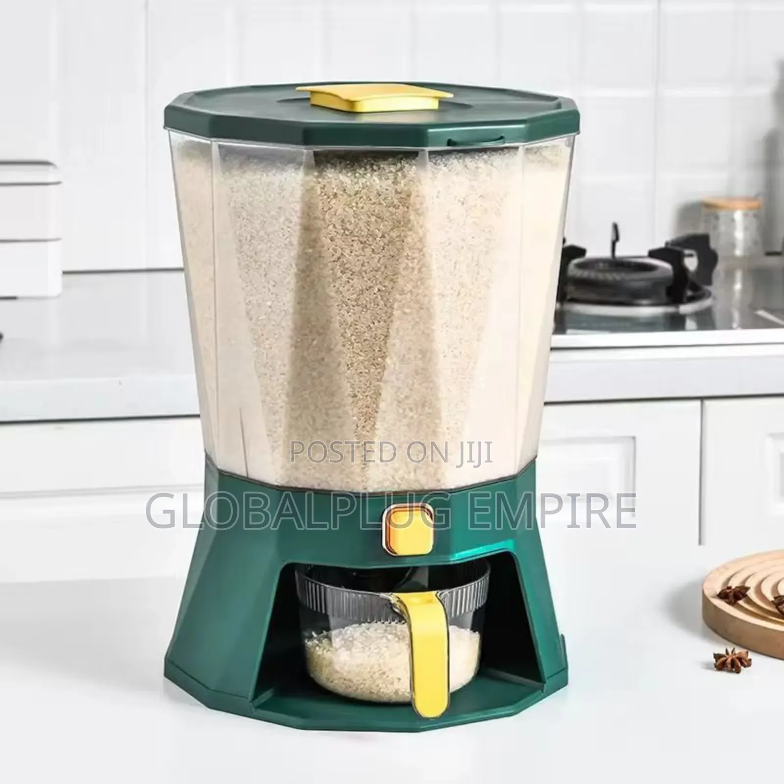 Modern Rice Container With Measuring Button