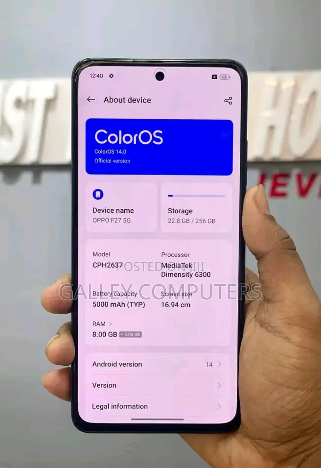New Oppo F27 256 GB Blue