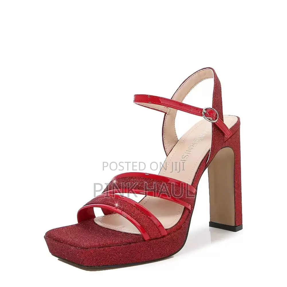 Red, Silver , Black and Gold Heels