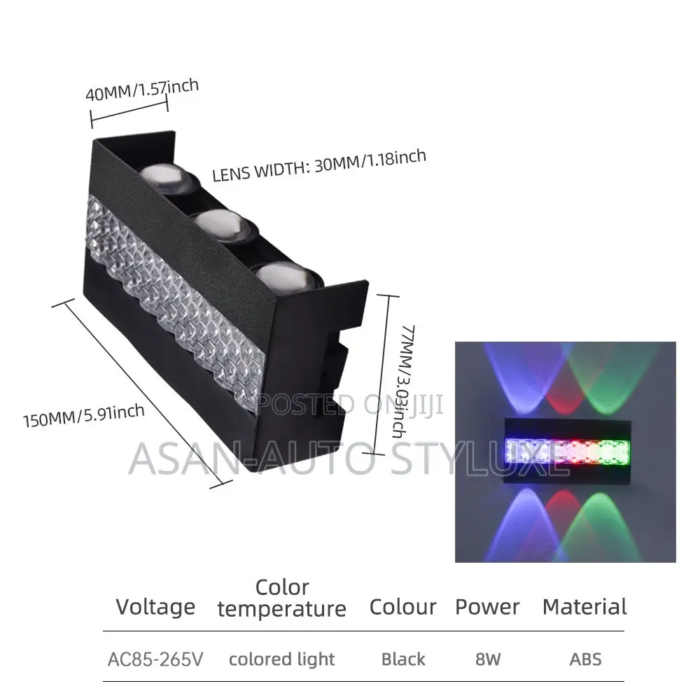 Led Waterproof Wall Light -Colour