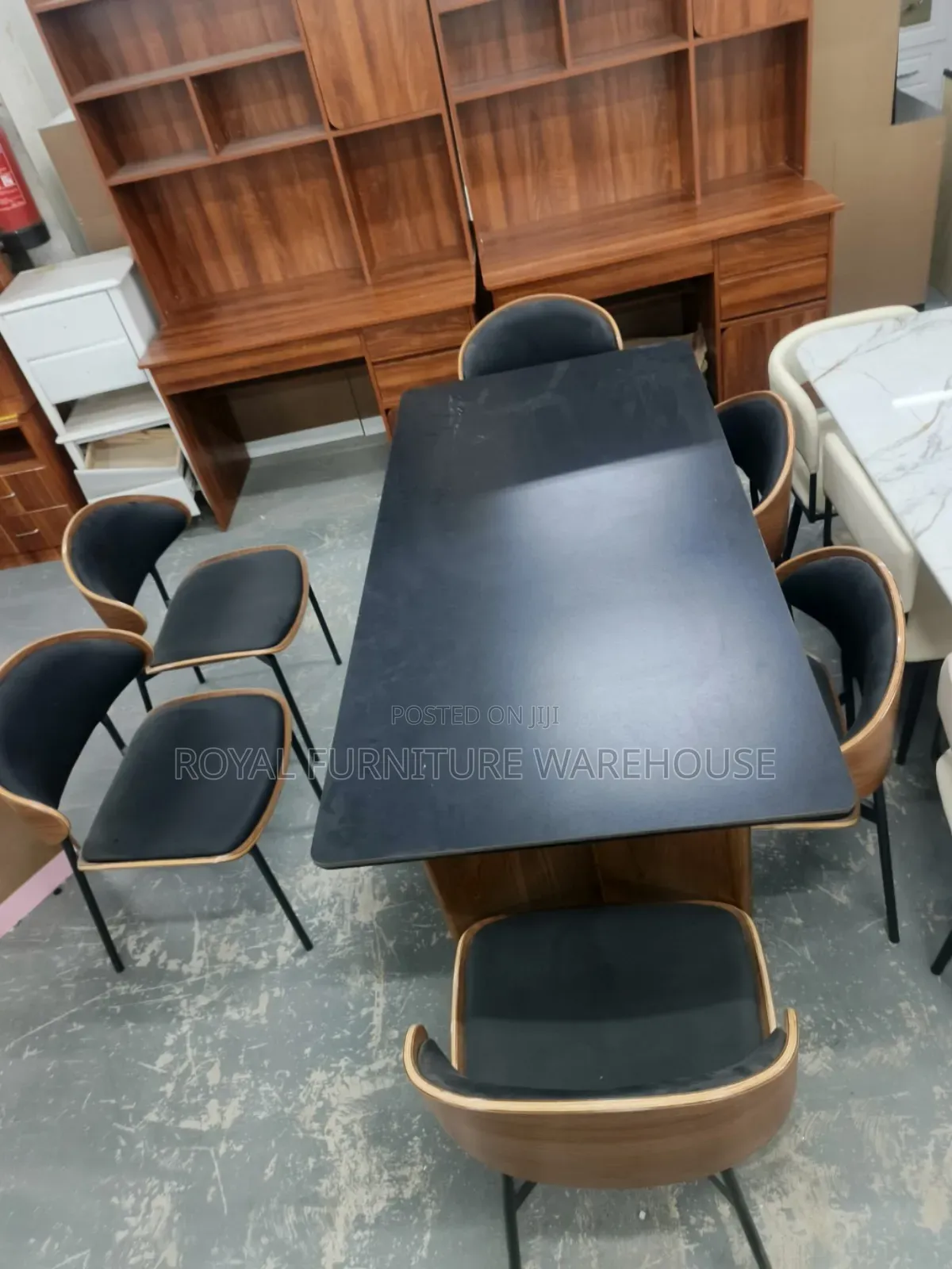 Mid-Century Curved-Back Dining Suite (Dining Set)