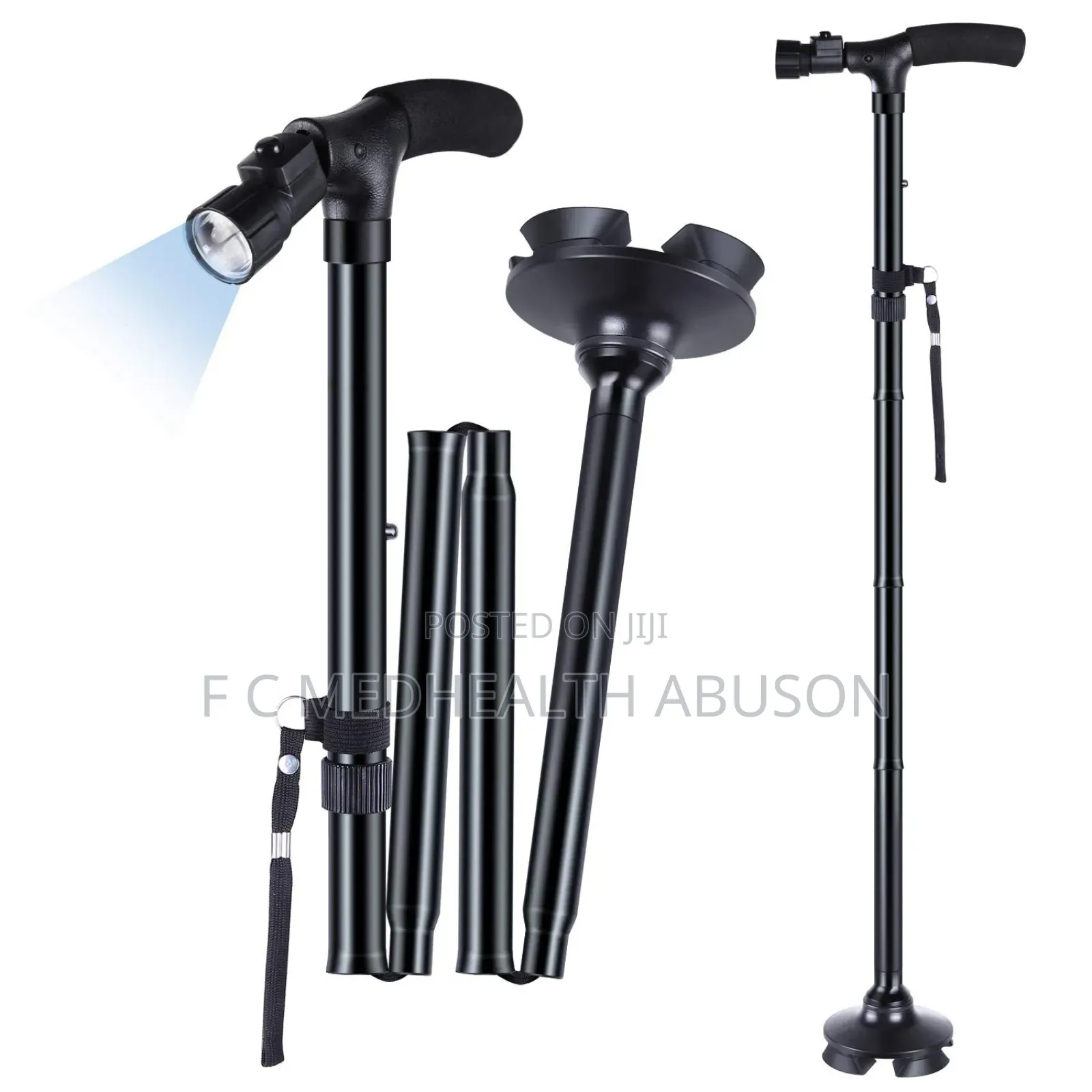 Foldable Walking Stick With Light