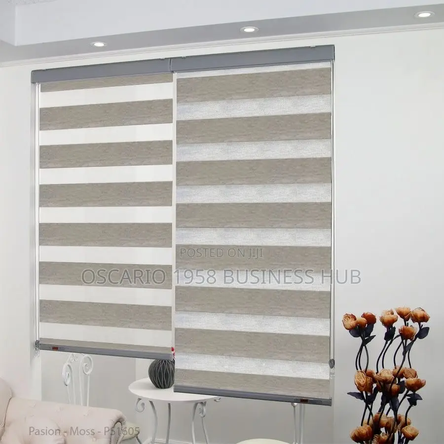 Room for Temptation Zebra Curtain Blinds 