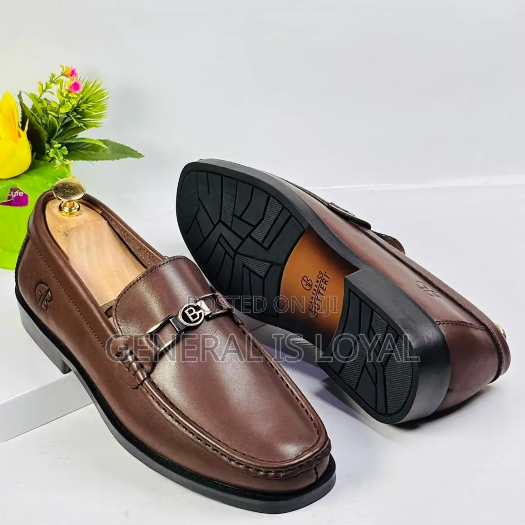 Gianfranco Butteri Brown Leather Men’S Loafers