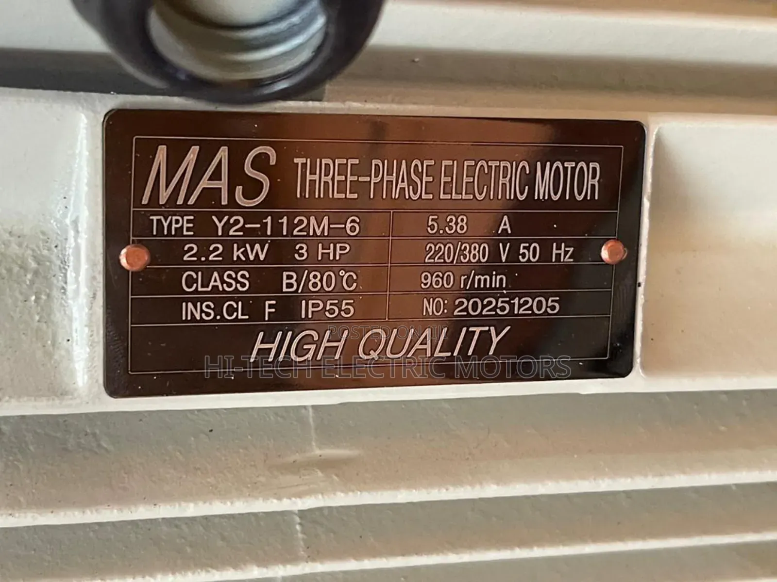 3hp (2.2kw) 960rpm Low Speed Three Phase Electric Motor – 220/380v