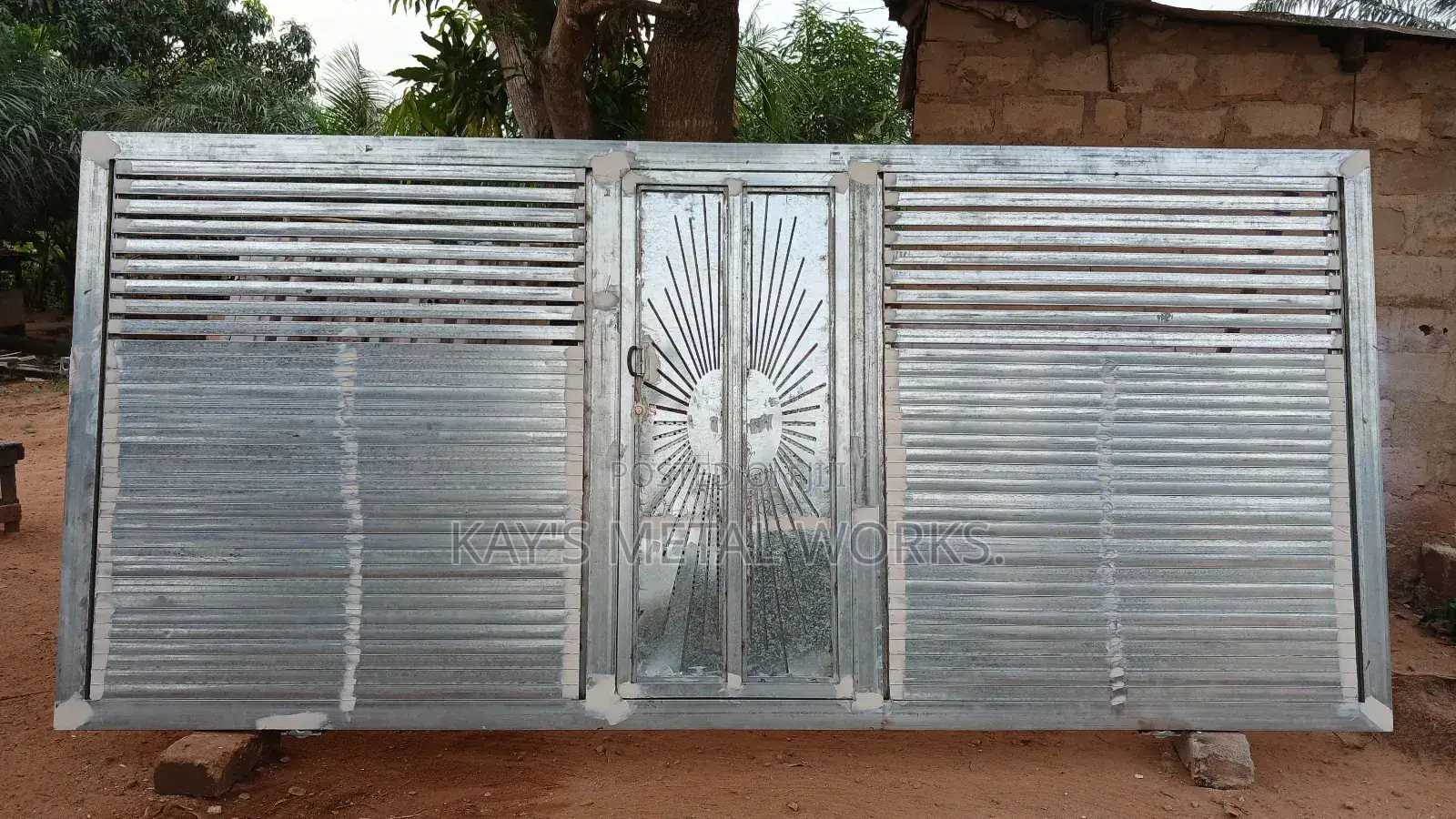 Modern Galvanized Metal Fence Gate – Custom Made