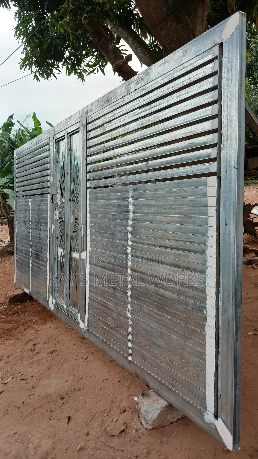 Modern Galvanized Metal Fence Gate – Custom Made