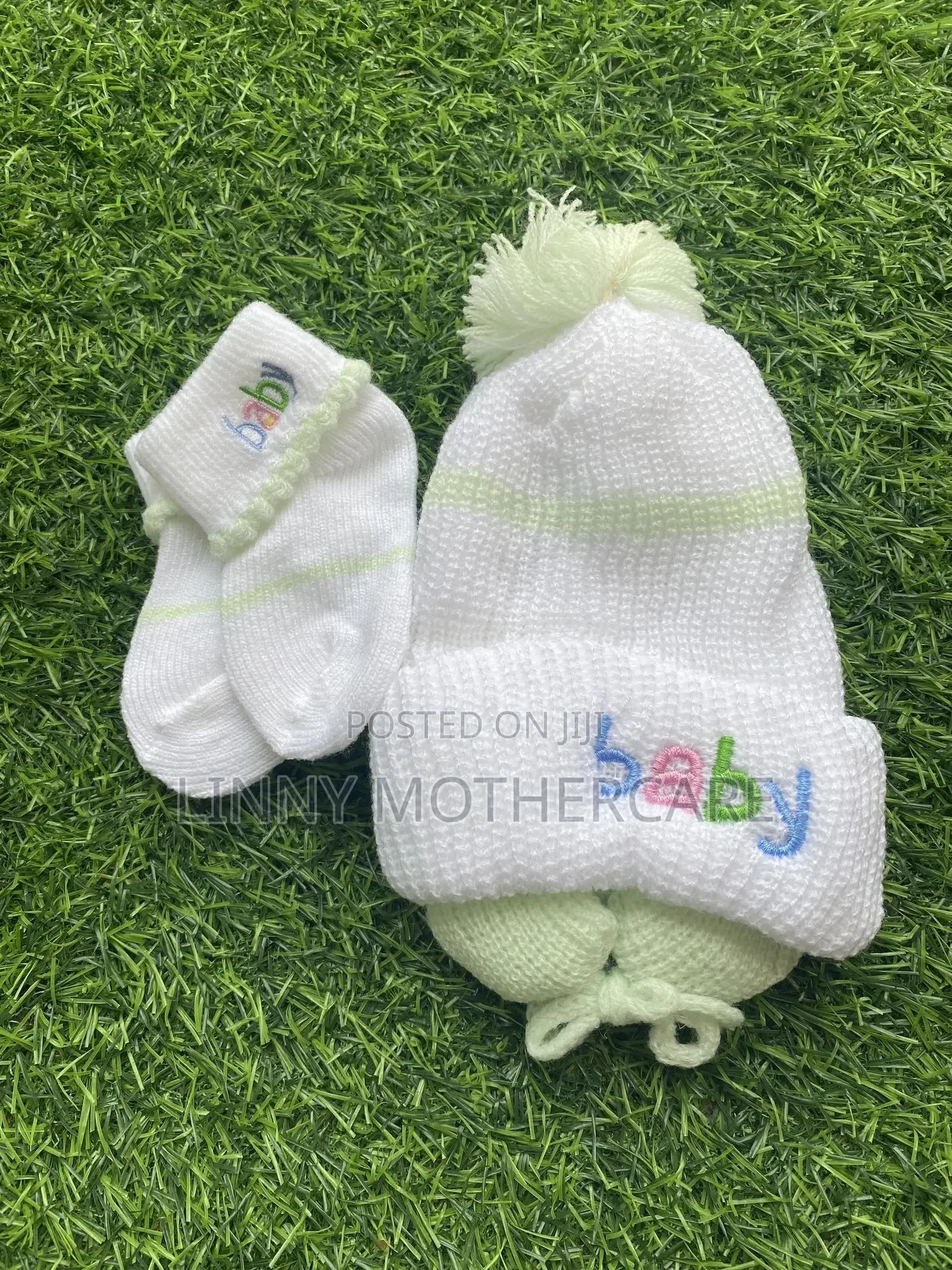 Baby Hat, Mitten Socks Set