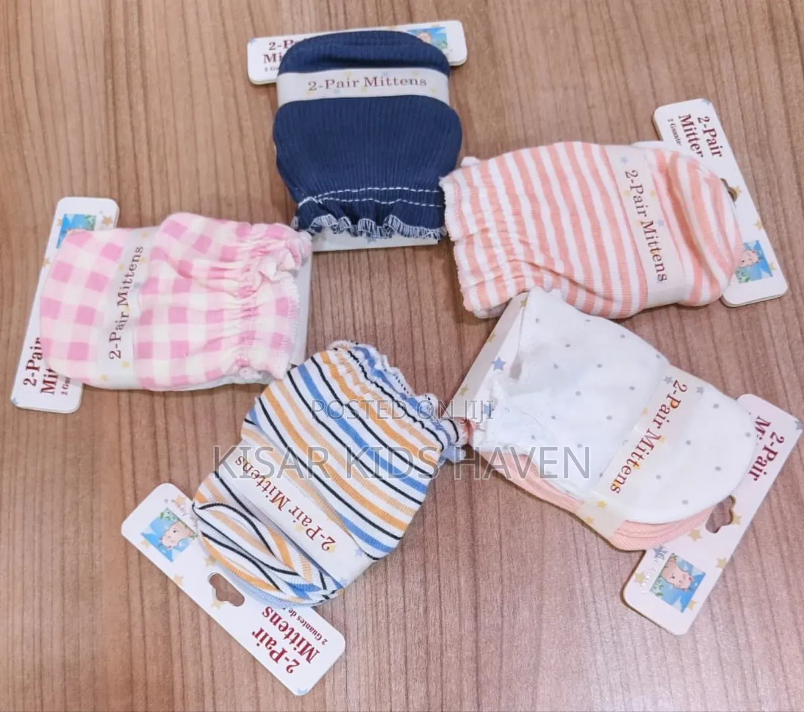 2 Pairs Hand Mitten 0 to 3 Months