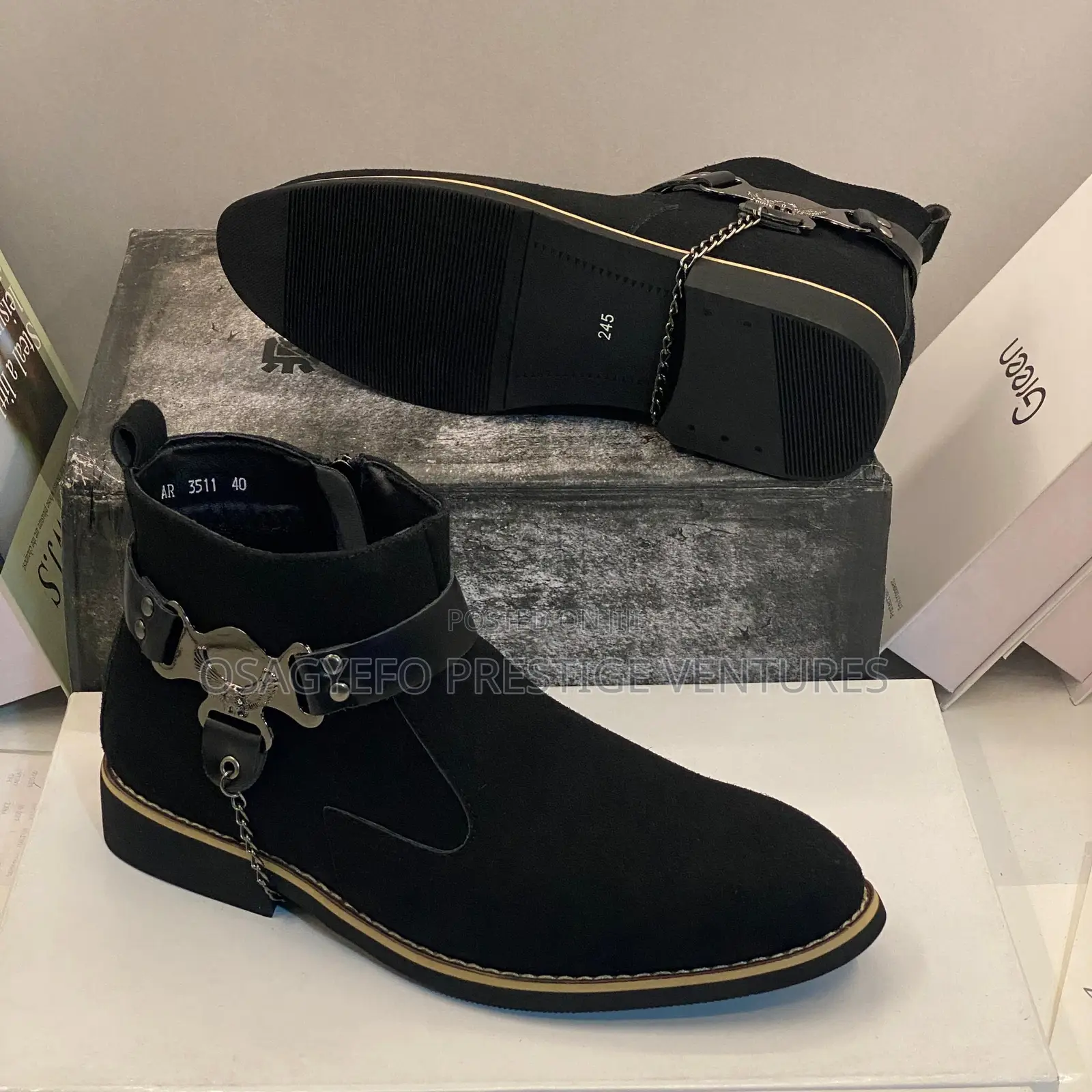 Quality Men’S Harness Ankle Boot