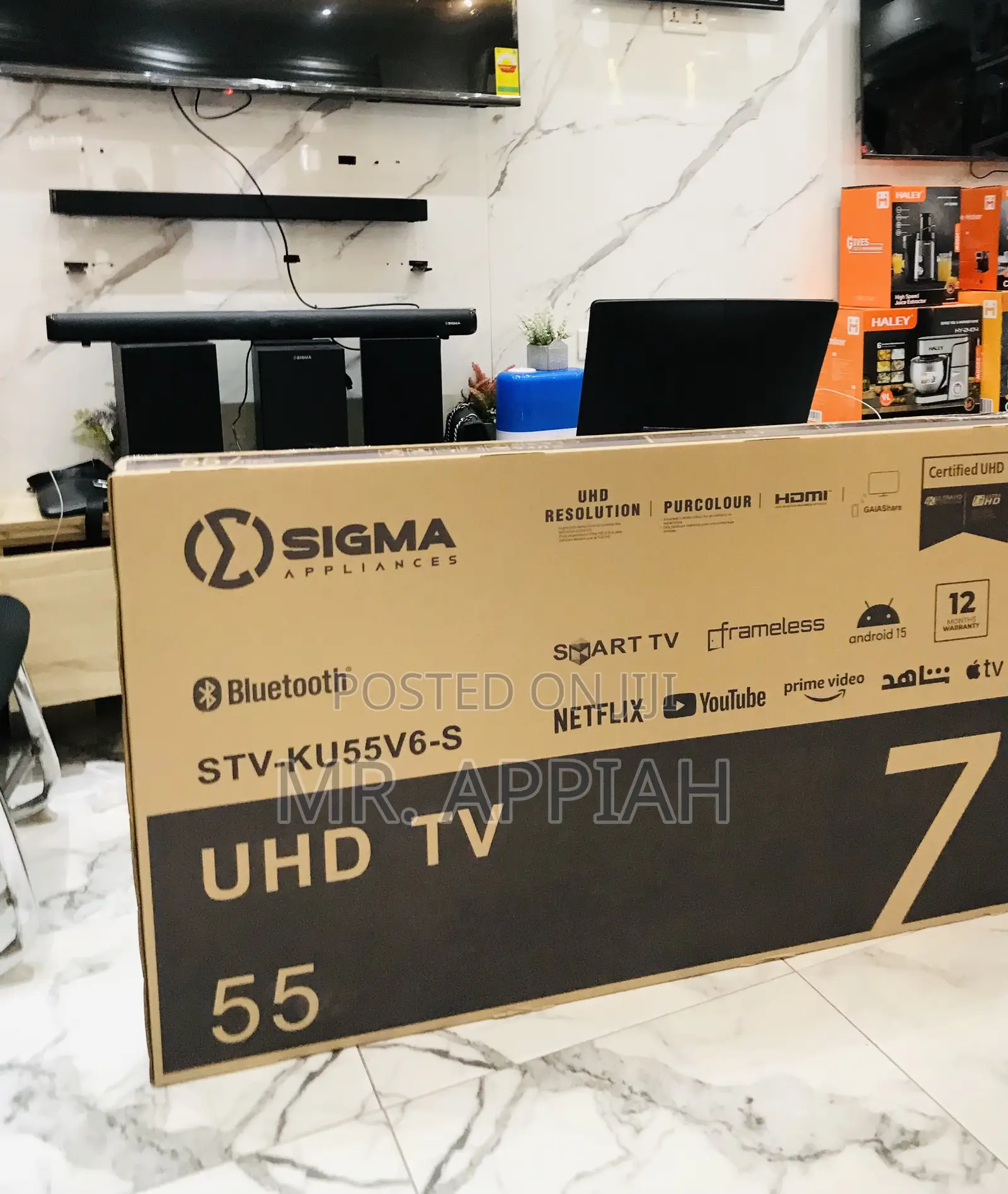 High Efficient Sigma 55 Uhd Smart Digital Satellite Led Tv 