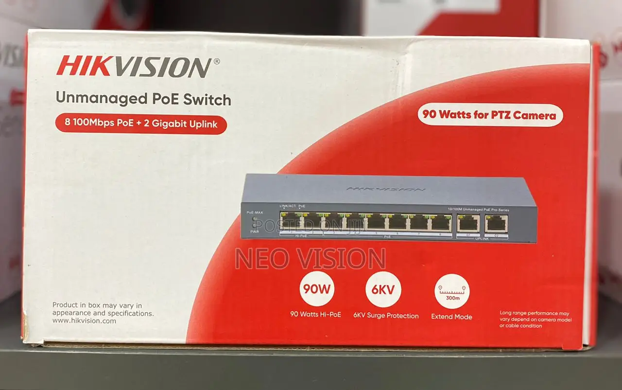 Hikvision 8 1000mbps Poe +2 Gigabit Uplink