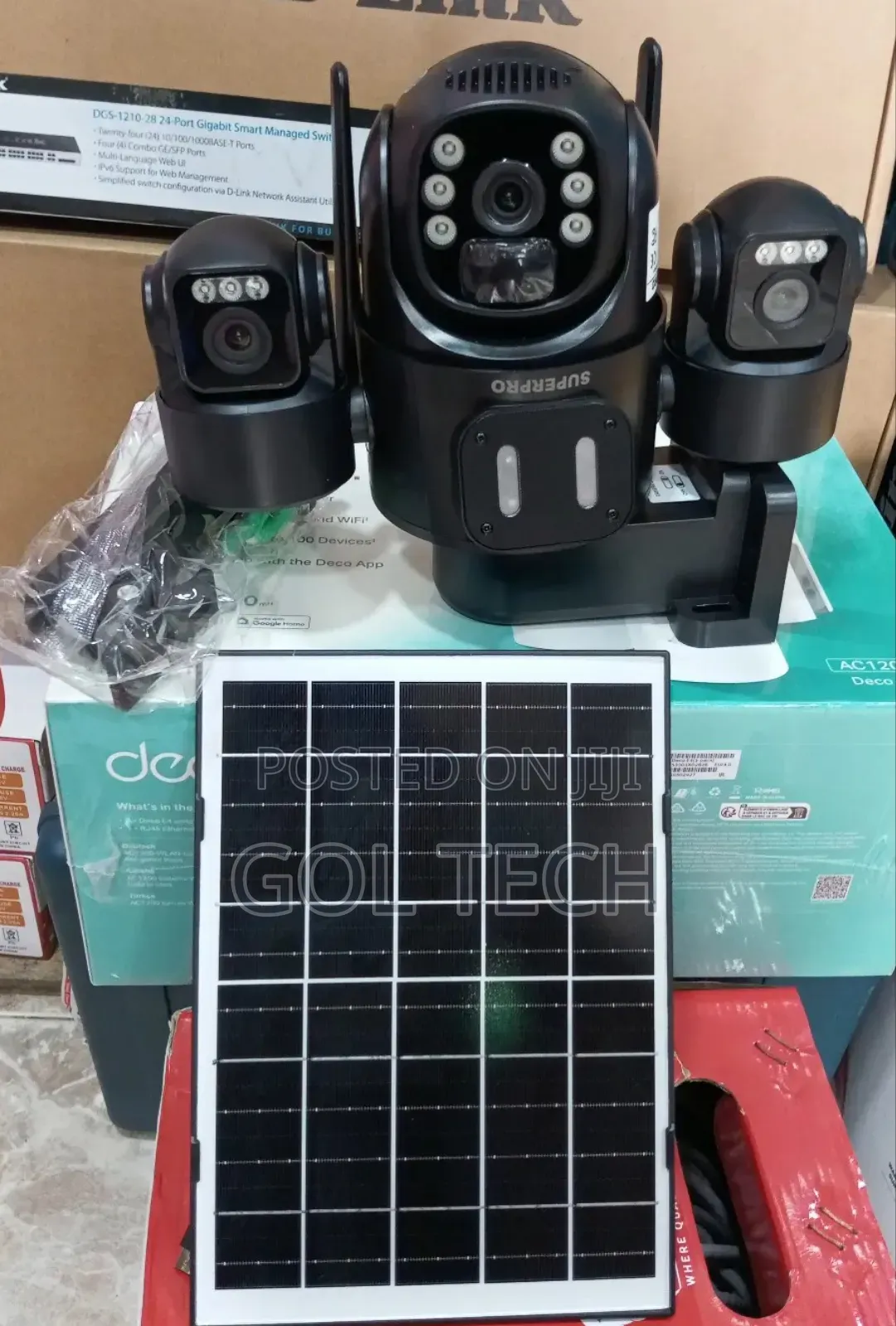 3 Lens Solar Security Wifi Camera 15mp Ultra Motion Detector 10x Zoom