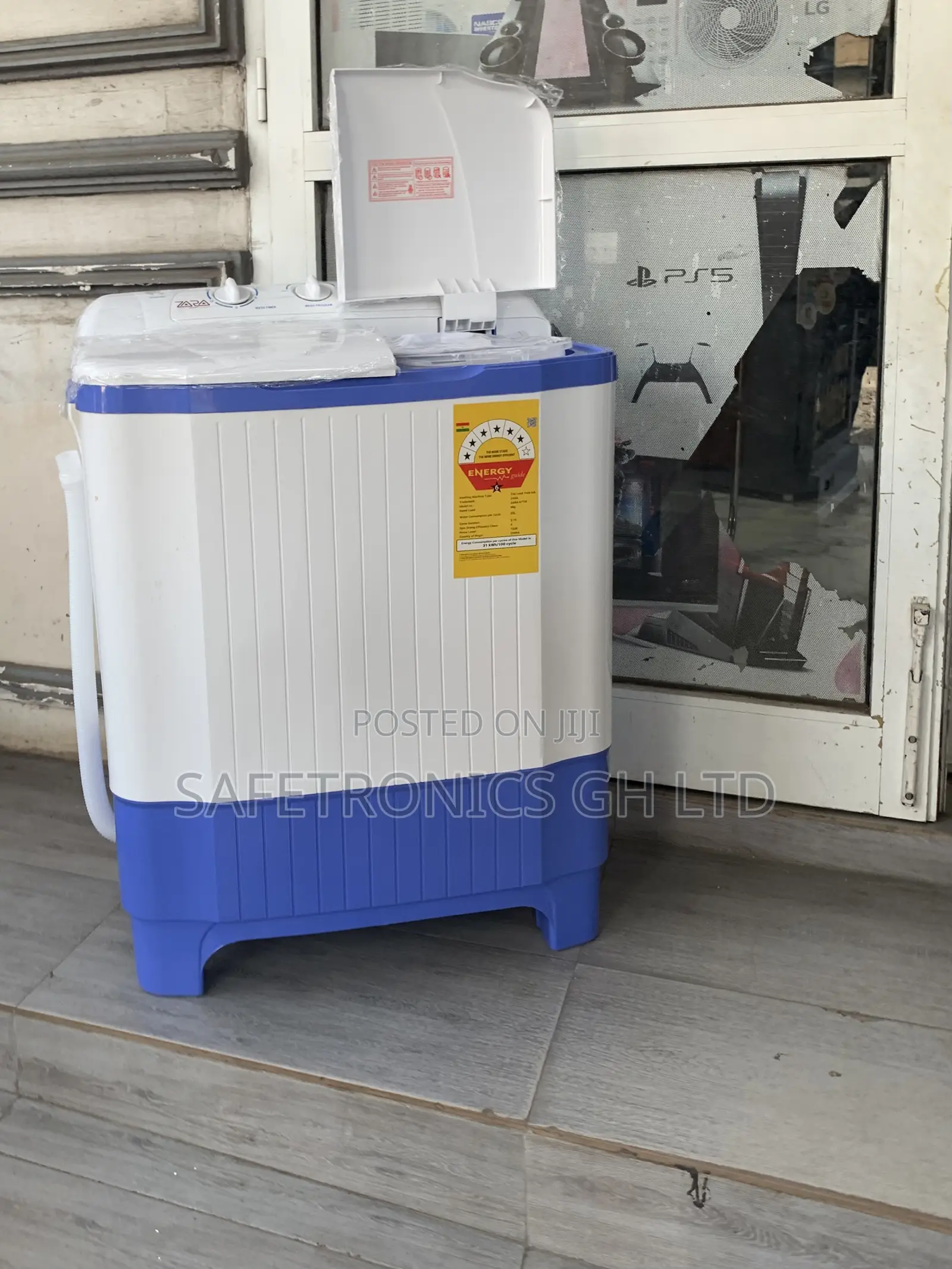 Wash and Spin Semiautomatic Topload Zara 7kg White Washingmachine