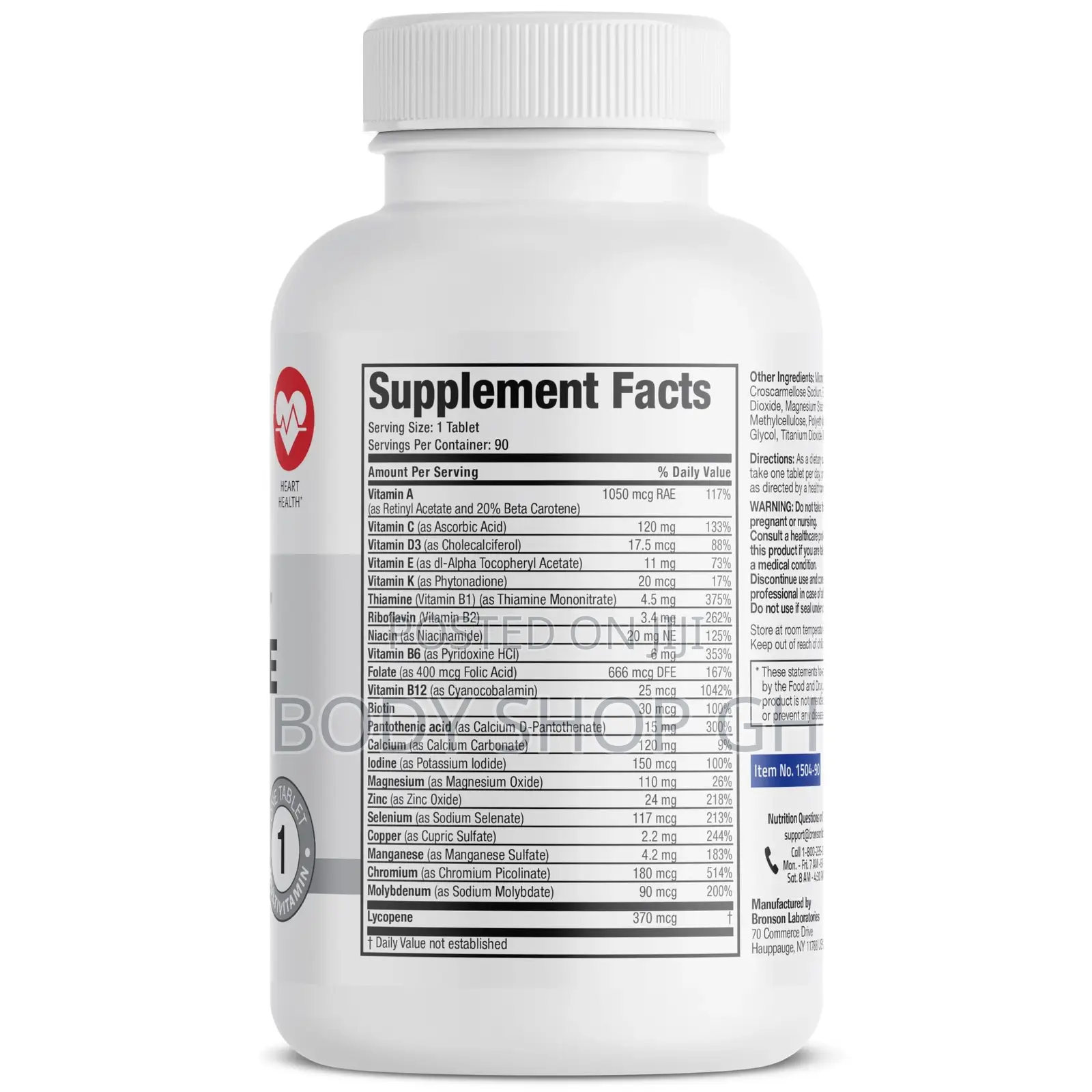 Bronson Mens 50+ Complete Multivitamin Multimineral, 90 Tablets