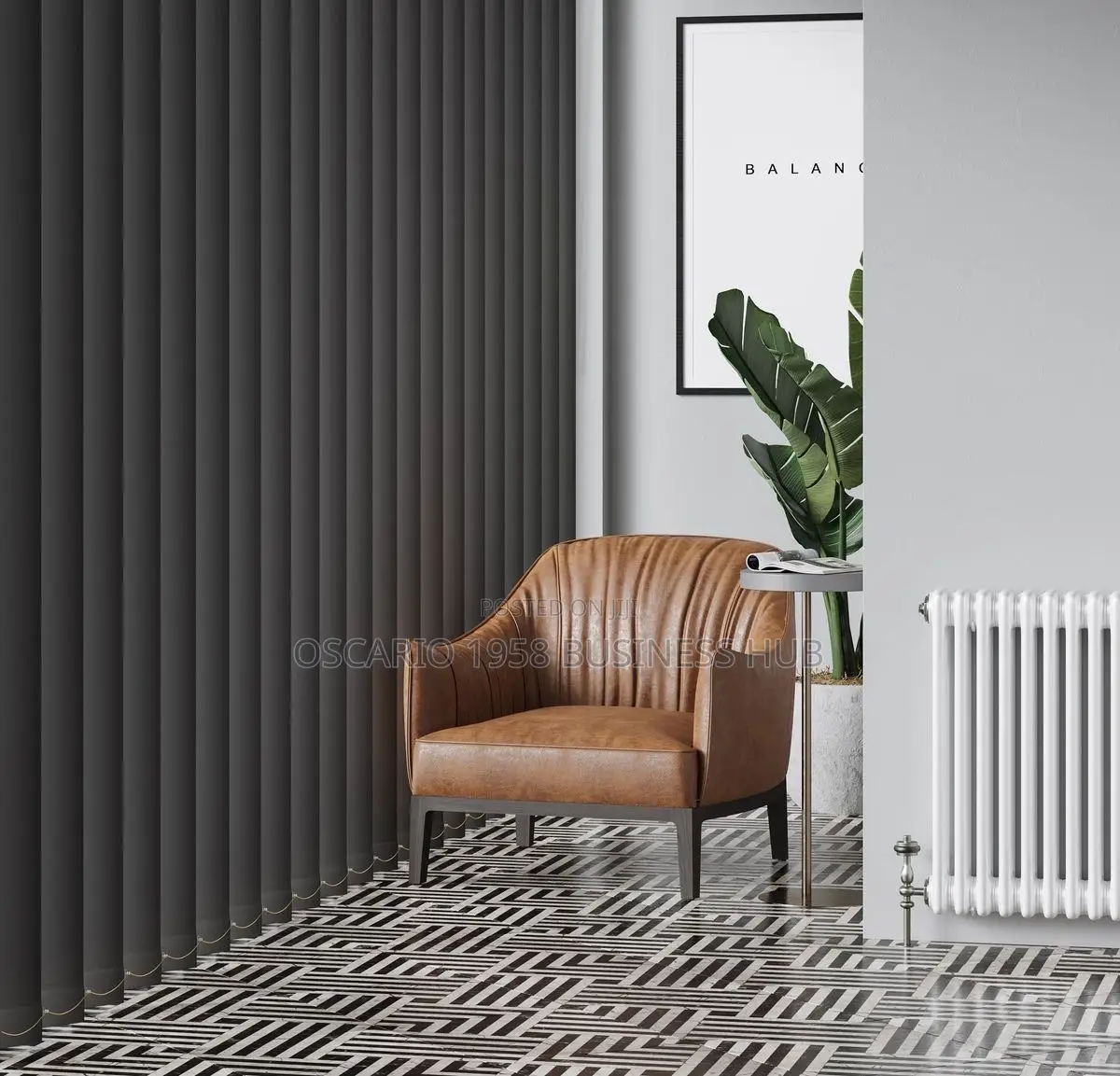 Dark Chocolate Design Window Curtain Blinds 