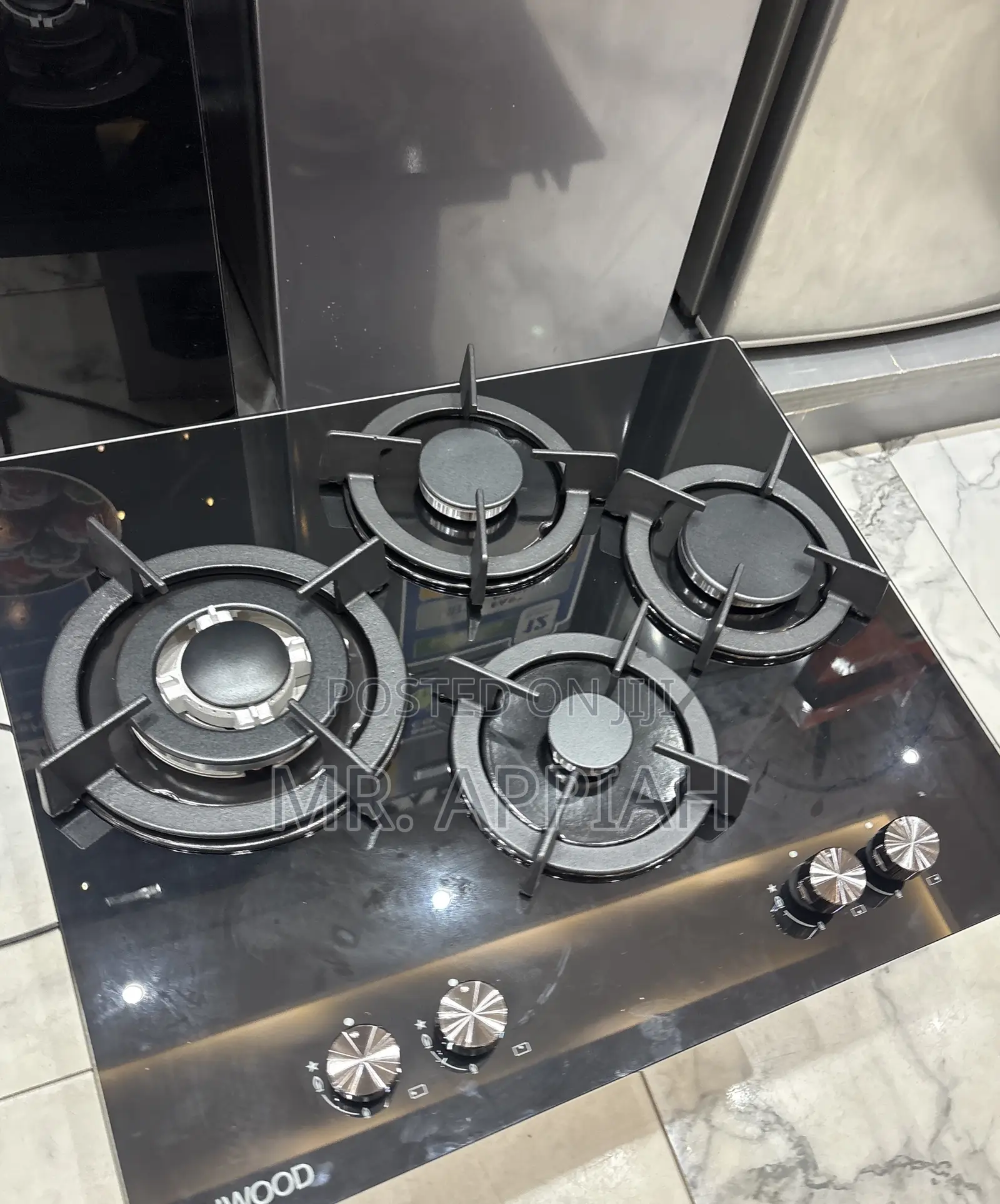 Shop Premium Kenwood 60cm 4 Gas Glass Hob(Black) 