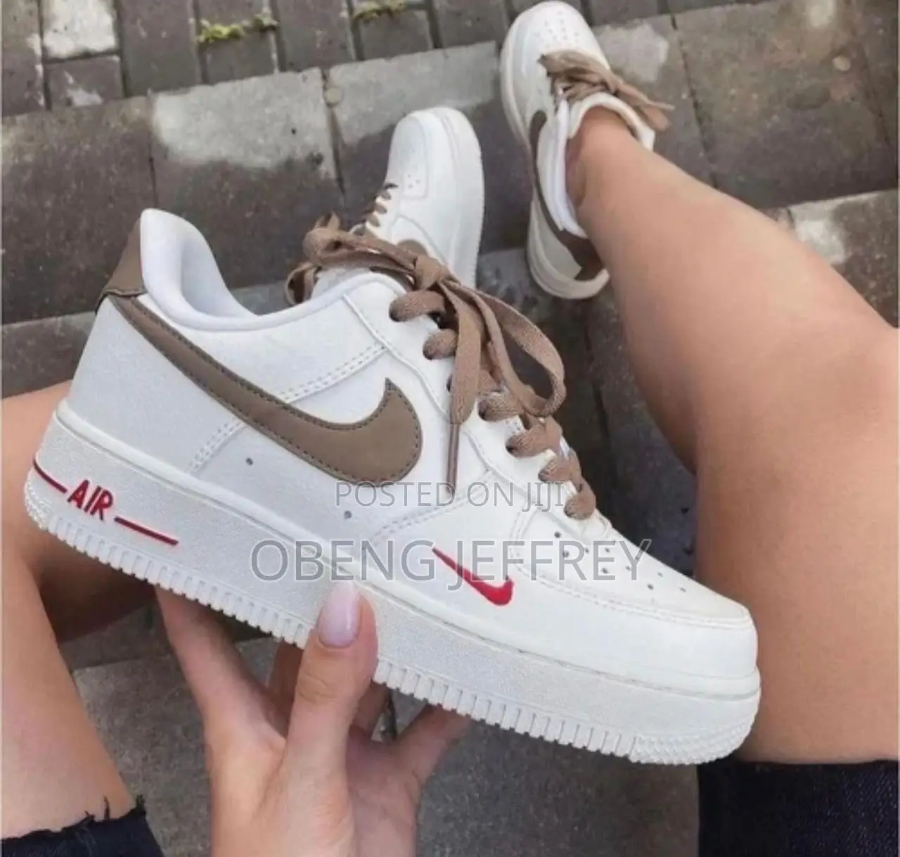 Original Airforce Low Brown Swoosh, White