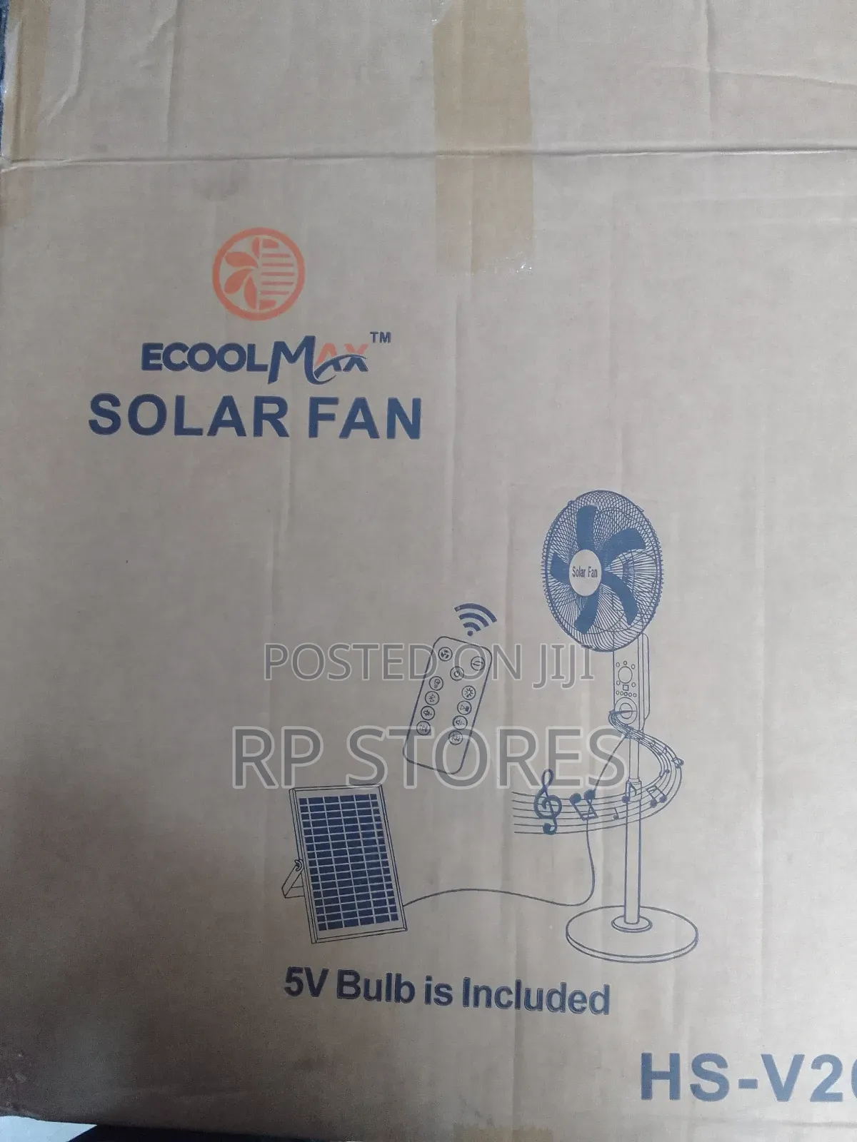 Solar Standing Fan Rechargeble