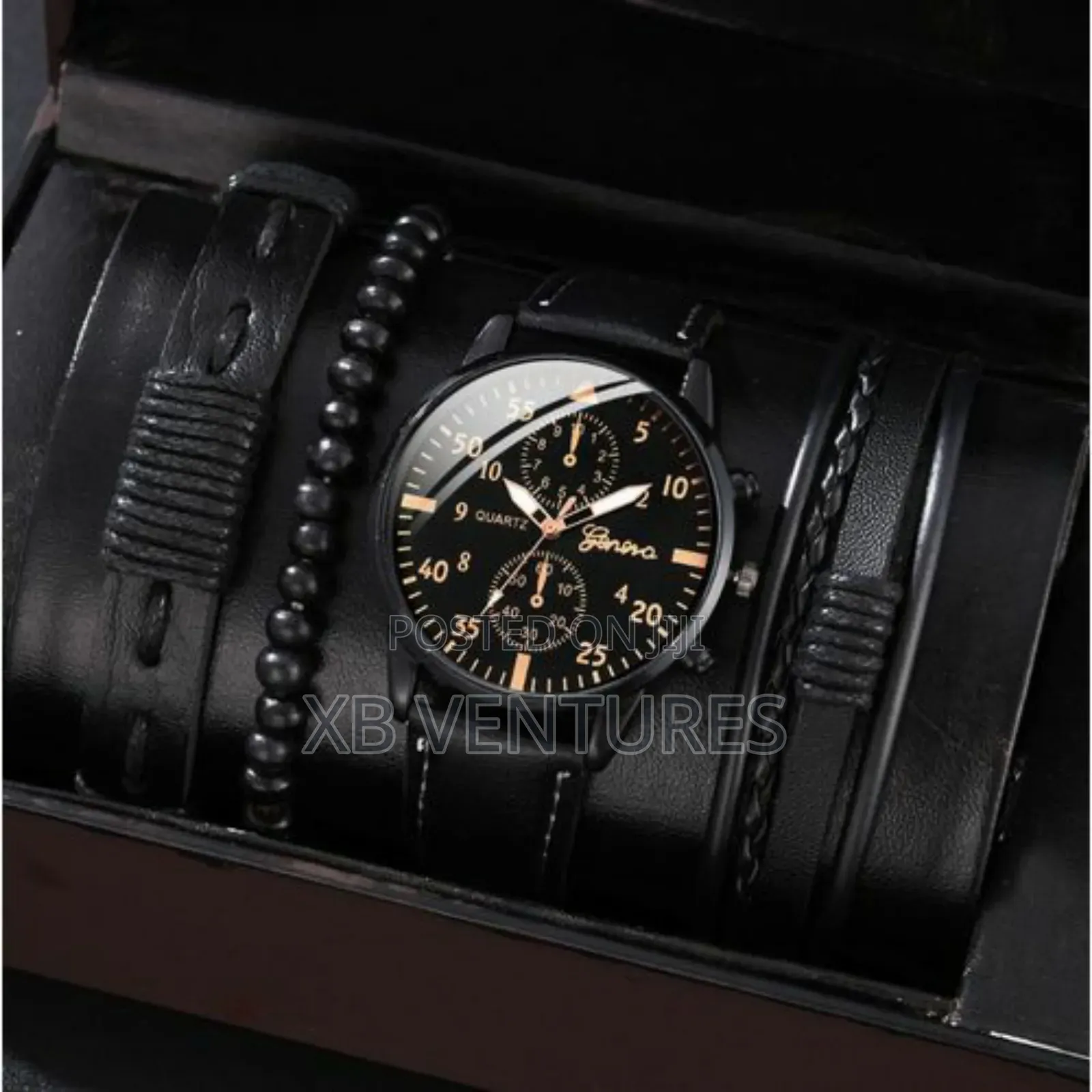 Men's Quartz Watch Bracelets Set