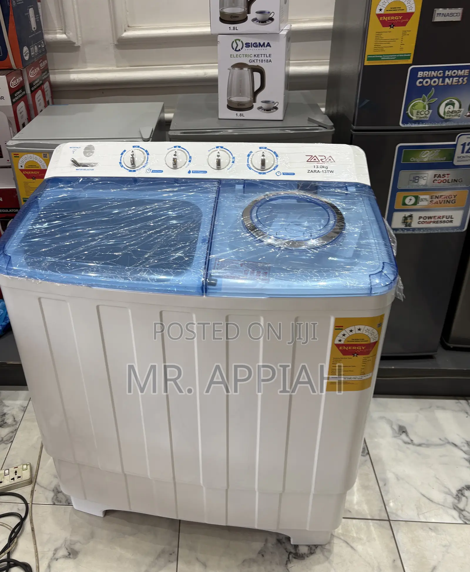 Buy Original Zara 13kg Semi-Auto Washer With Spin Dry 