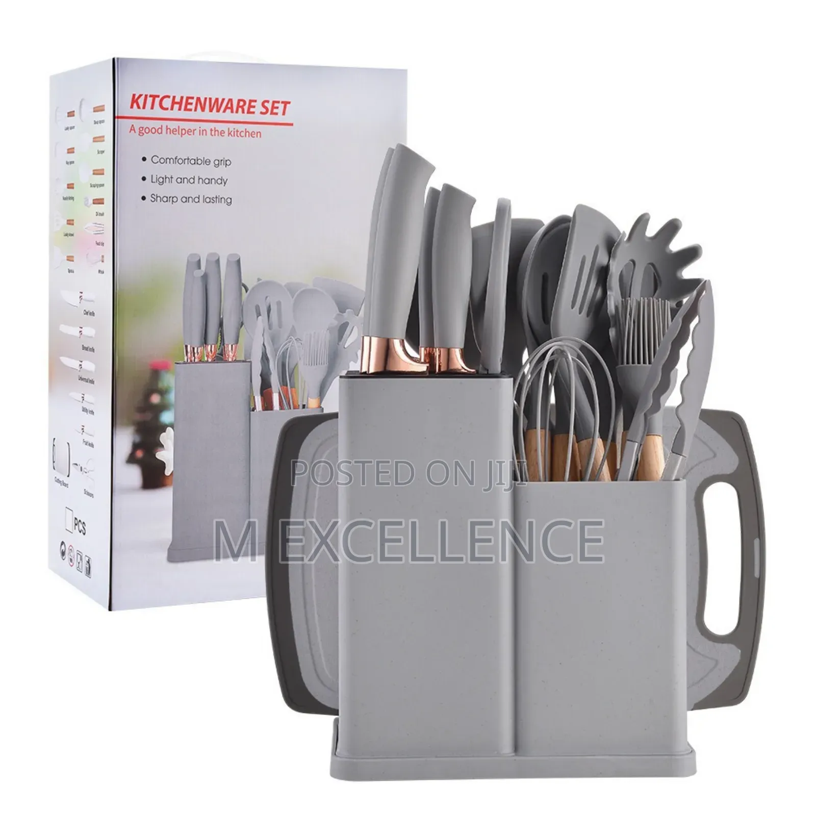 19 Set Sillicone Laddle Spoons and Knives