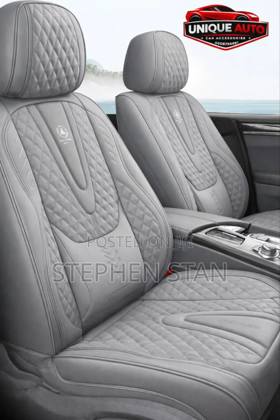 All Grey Foreign High Quality Leather Car Seat Cover