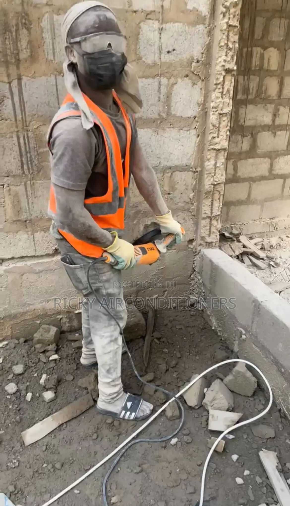 Conduit Pipe Laying (Aircondition Pipe Laying Before Plastering)