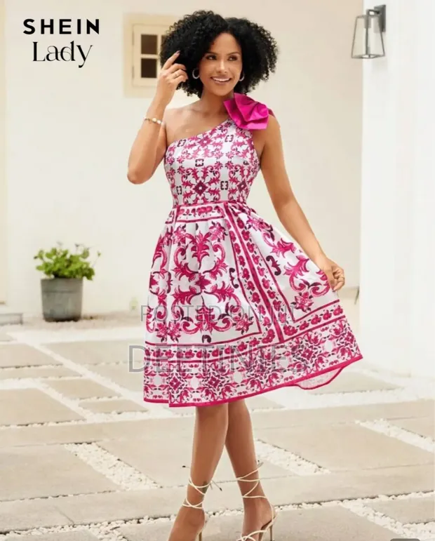 strapless open back dress RENT Self Portrait Pink Boucle Chiffon Midi Dress (RRP 420)