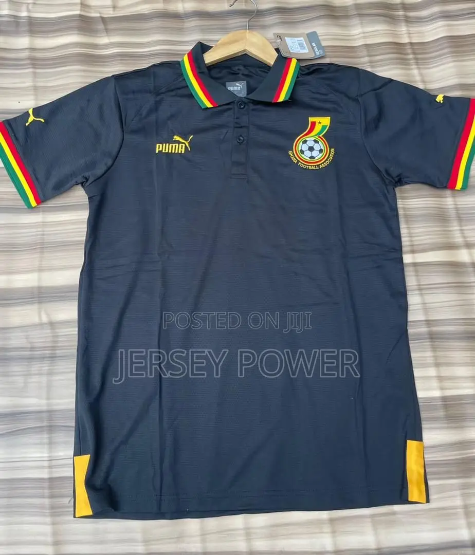 Ghana Black Lacoste Jersey