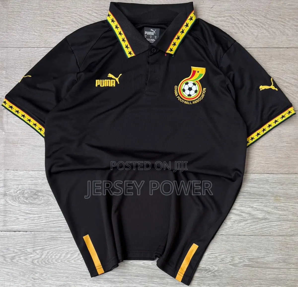 Ghana Black Lacoste Jersey