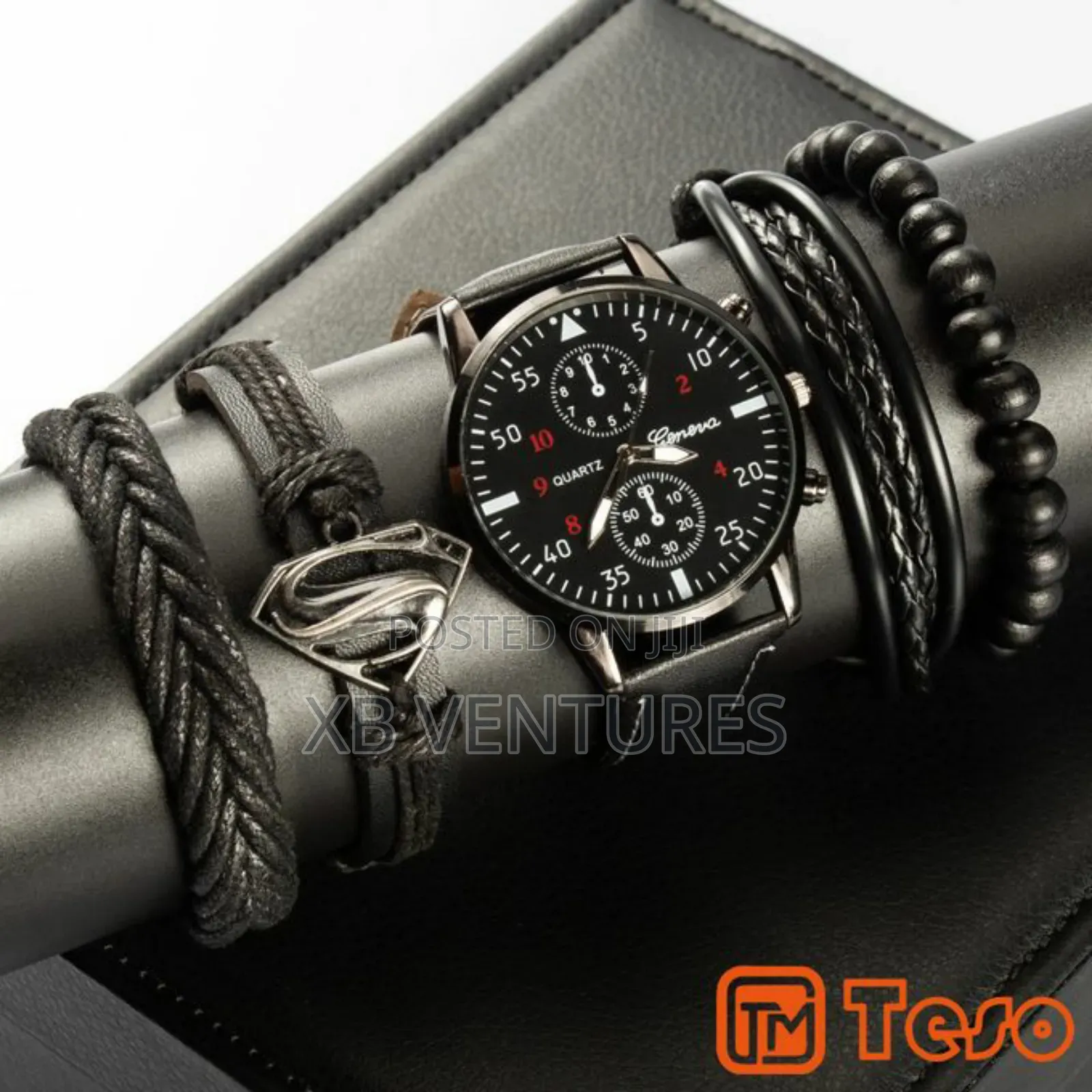 Men's Quartz Watch Bracelets Set