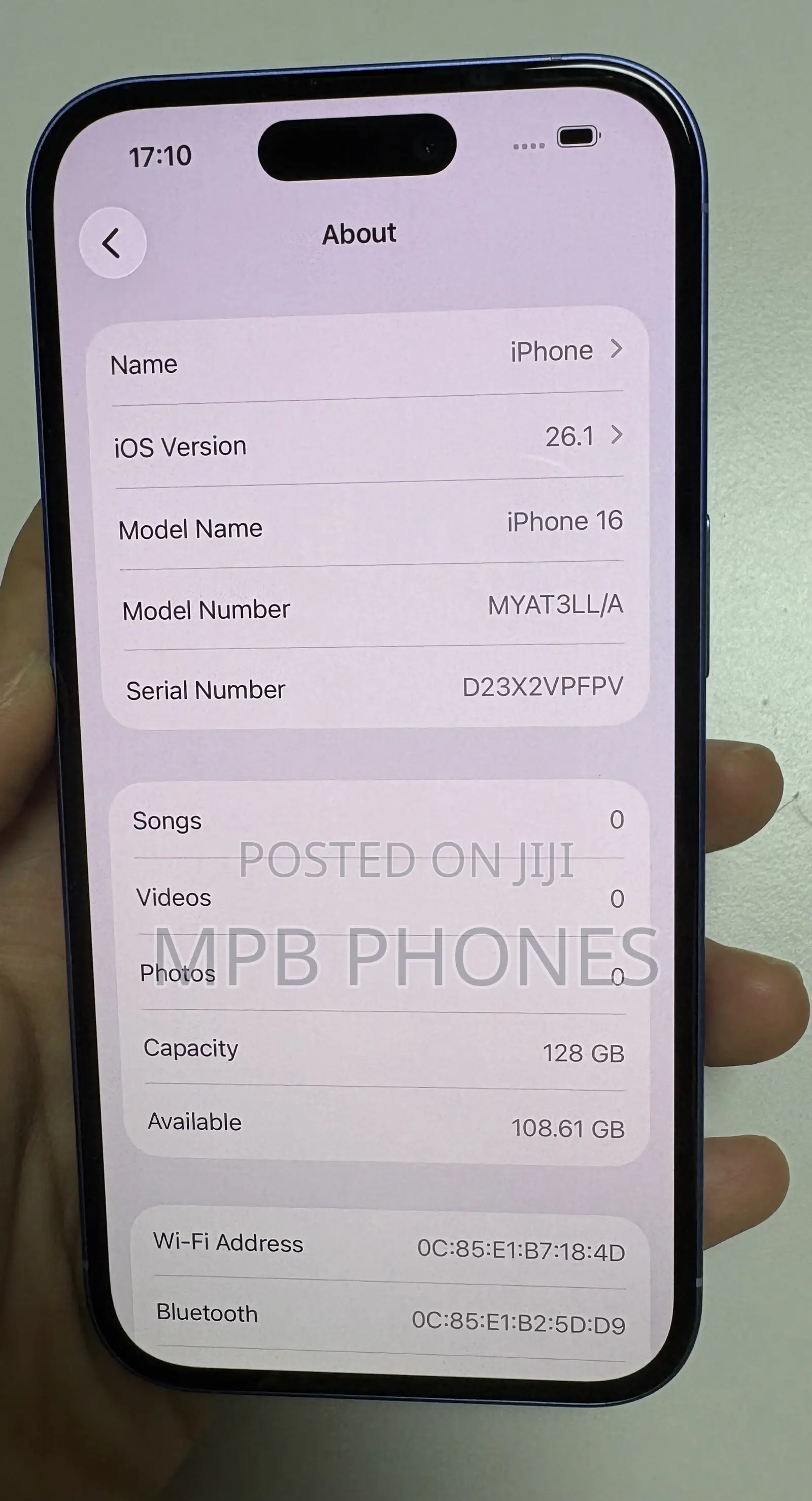 Apple iPhone 16 128 GB Blue