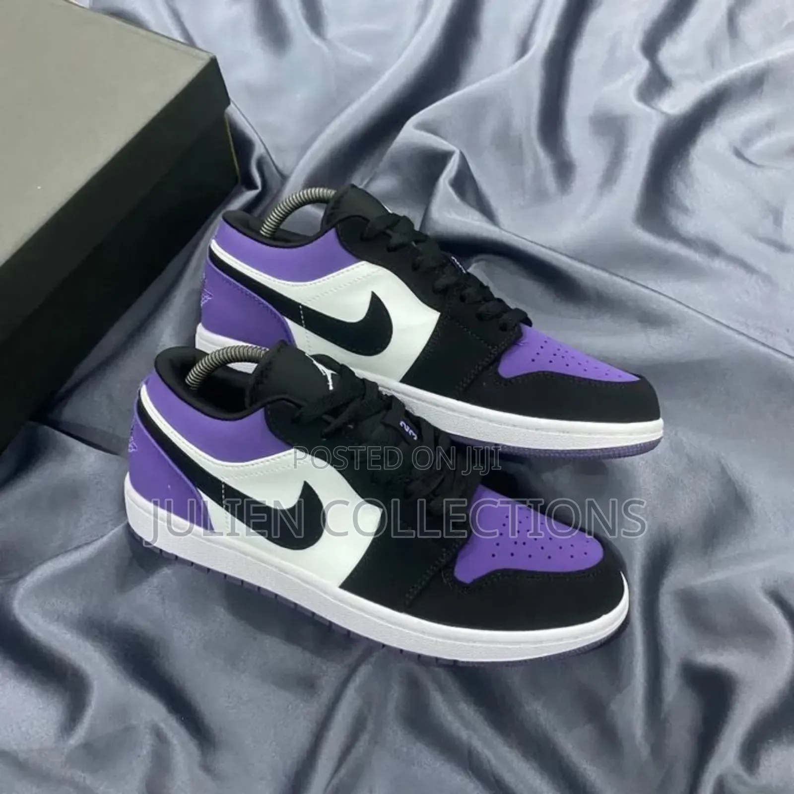 Air Jordan 1 Low Og Purple White and Black