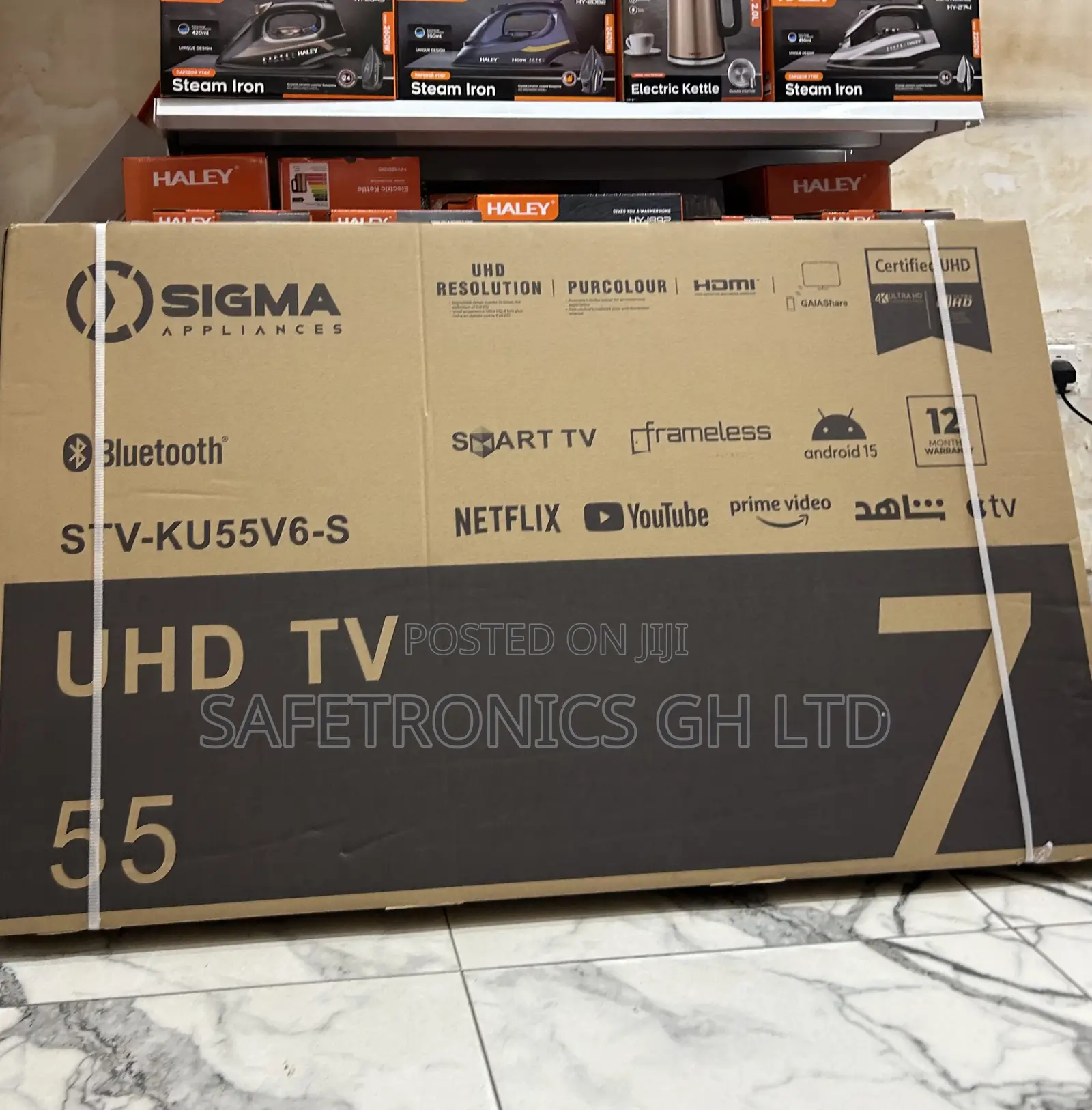 Get Original 55 Inch Sigma Led Android Smart Uhd Tv