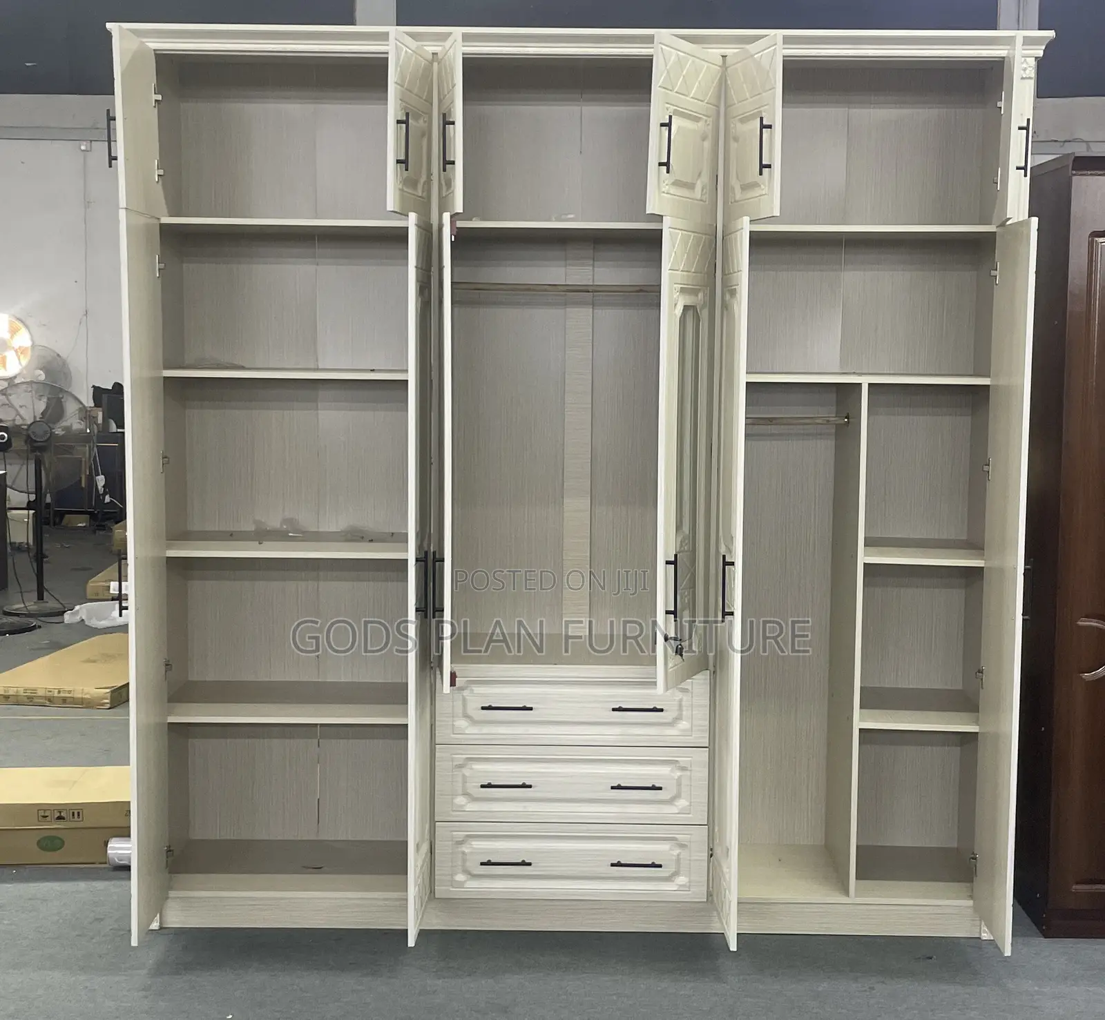 6 Doors Wooden Wardrobe