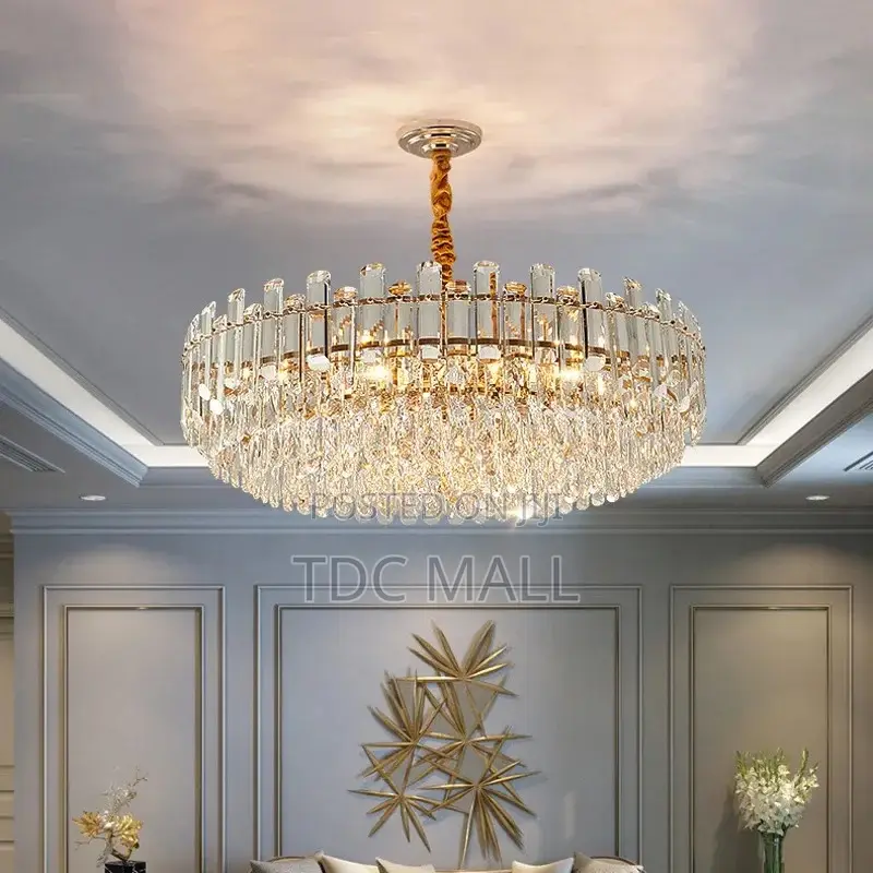 Luxury Crystal Chandelier - Black Gold Color