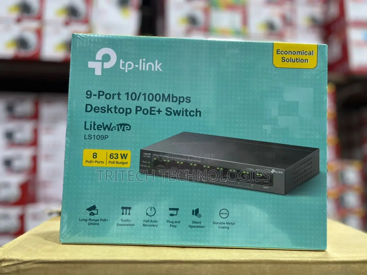 Tp-Link Ls109p 9-Port 100/100mbps Desktop Switch With 8-Port Poe