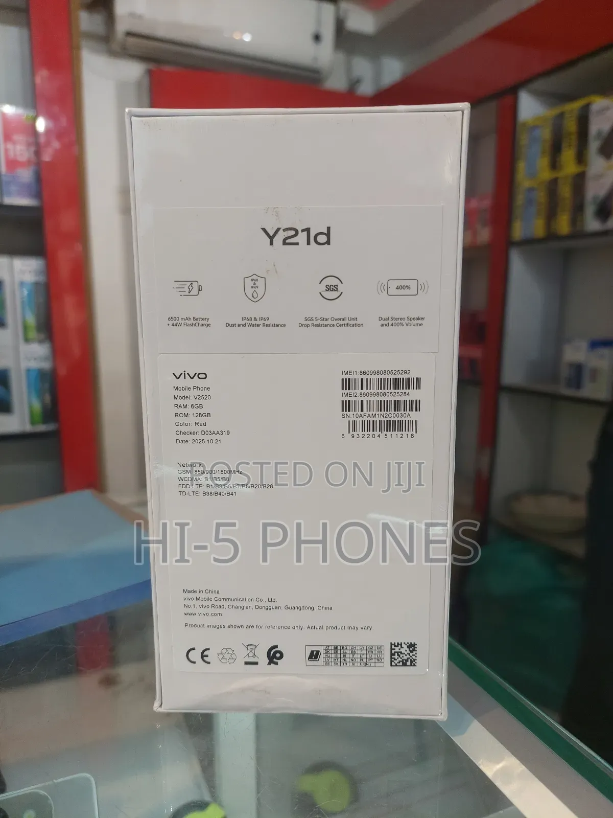 New Vivo Y21d 128 GB Red